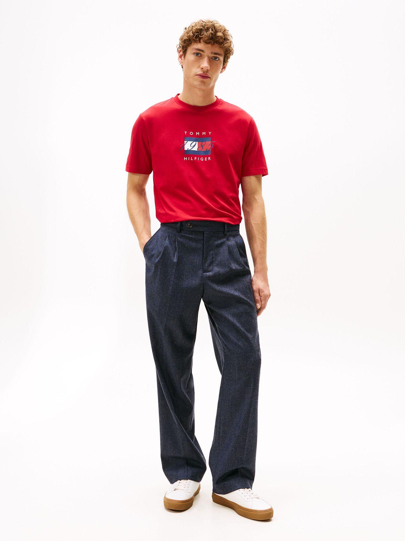 Polera Con Logo Flag Gráfico Rojo Tommy Hilfiger-1