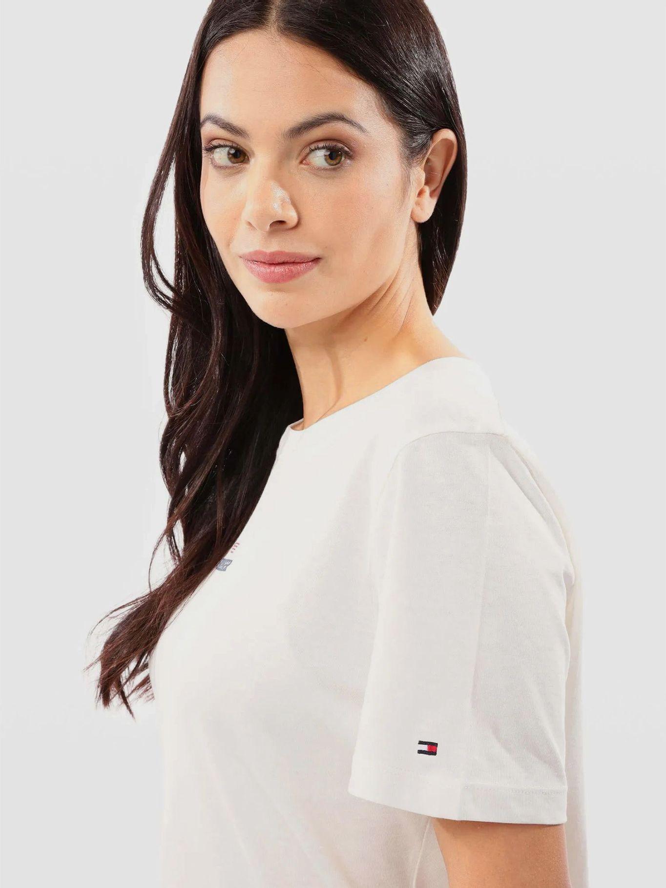 Polera Logo Gráfico Regular  Blanco 01S Tommy Hilfiger-4