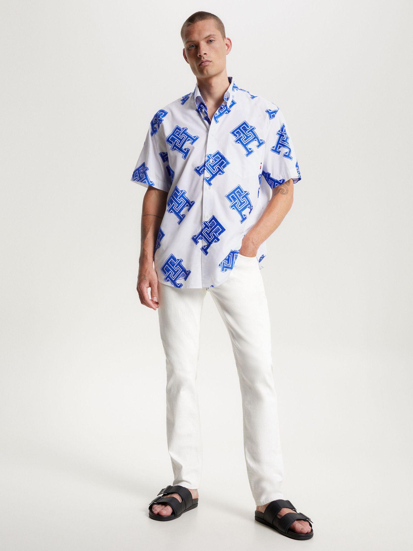 Camisa Monogram Archive Blanco Tommy Hilfiger-1