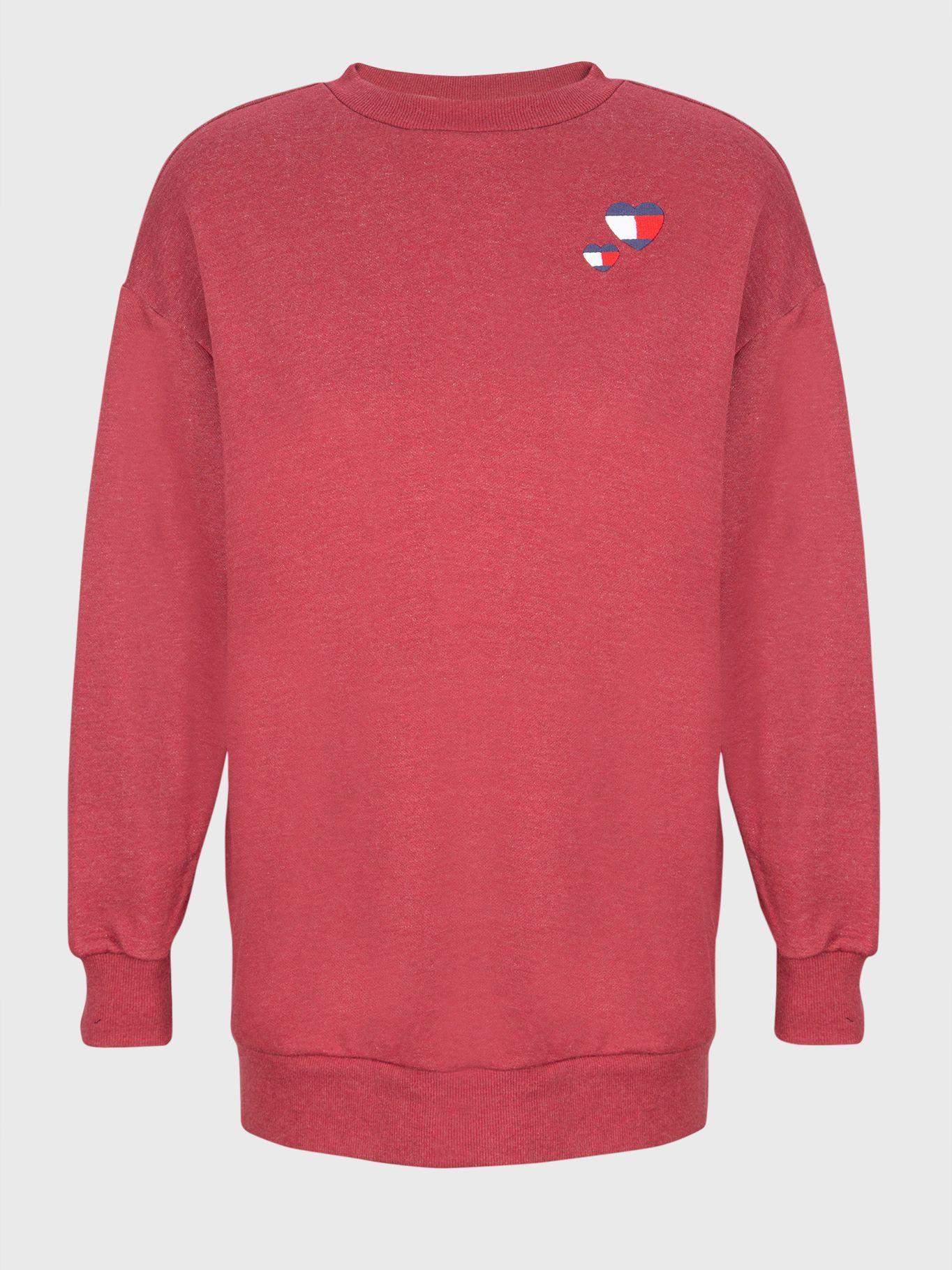 Polerón Boyfriend Fit Logo Rojo Tommy Hilfiger-0