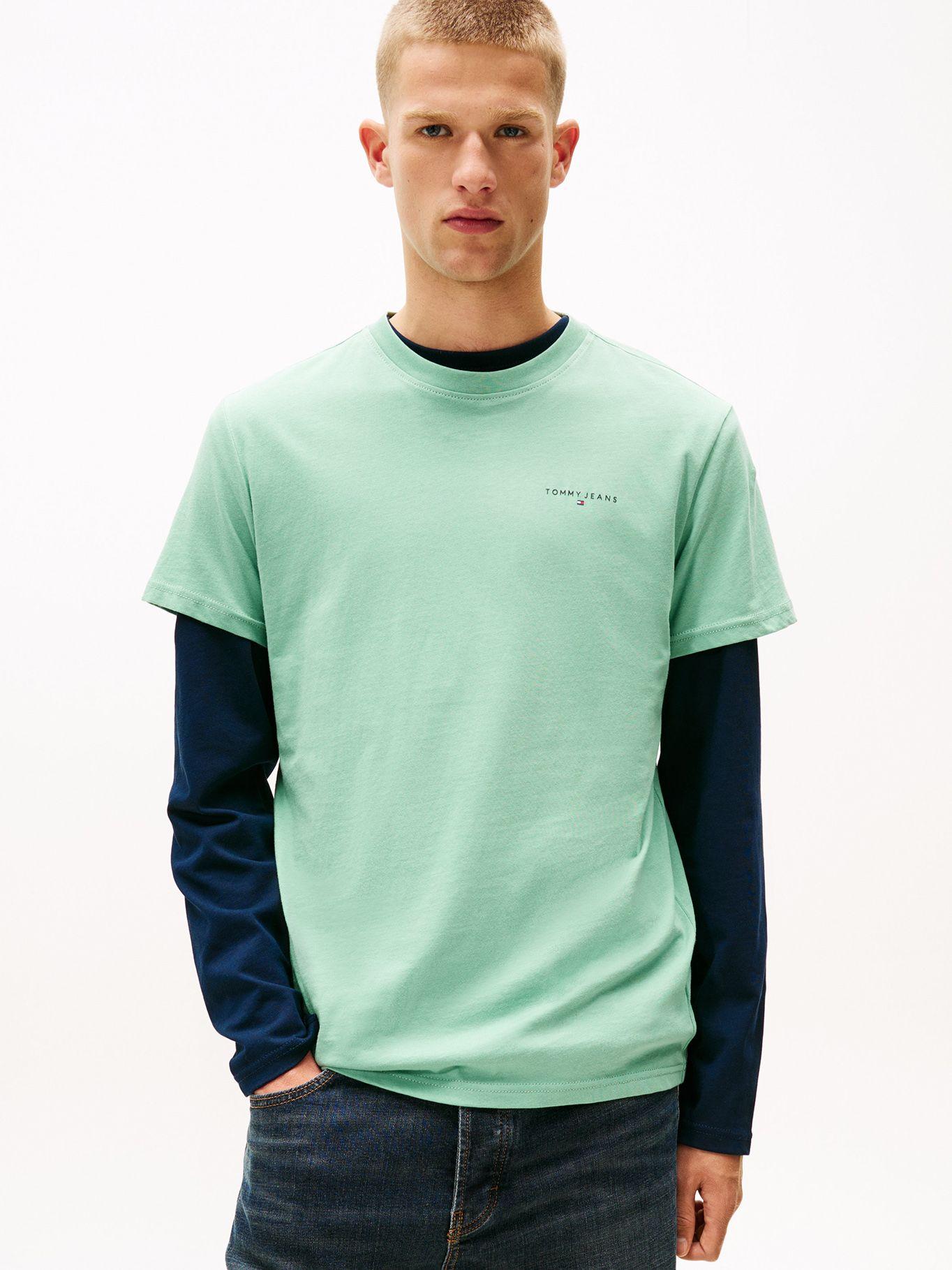 Polera Con Logo Lineal Slim Fit Verde Tommy Jeans-0