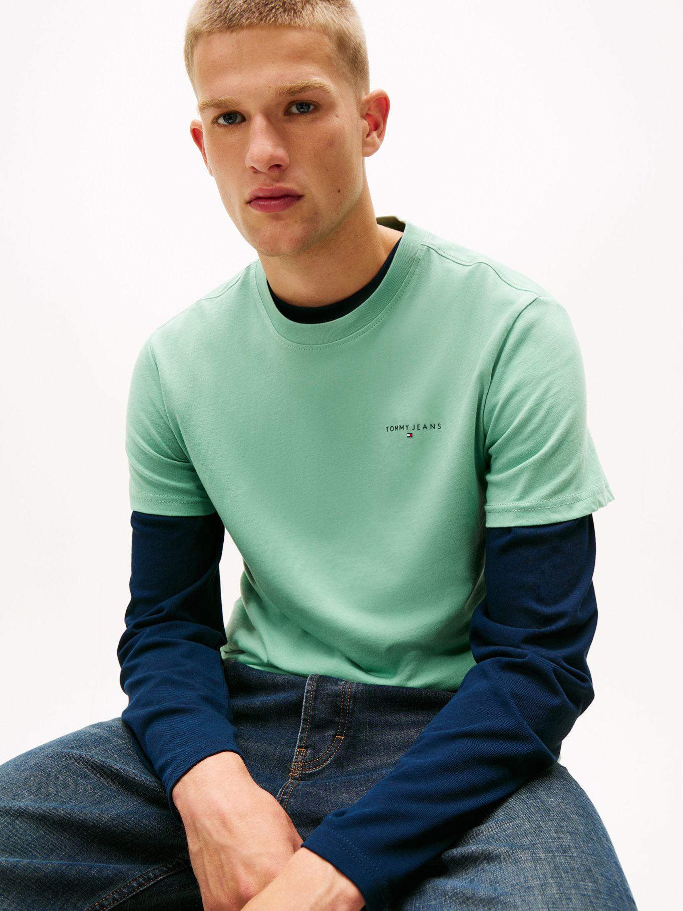 Polera Con Logo Lineal Slim Fit Verde Tommy Jeans-3