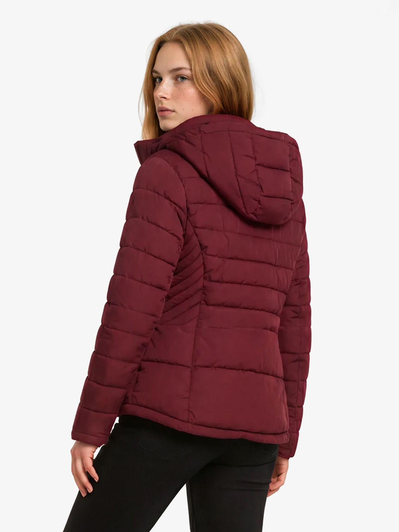 Parka Acolchada Solid Burdeo Tommy Hilfiger-3