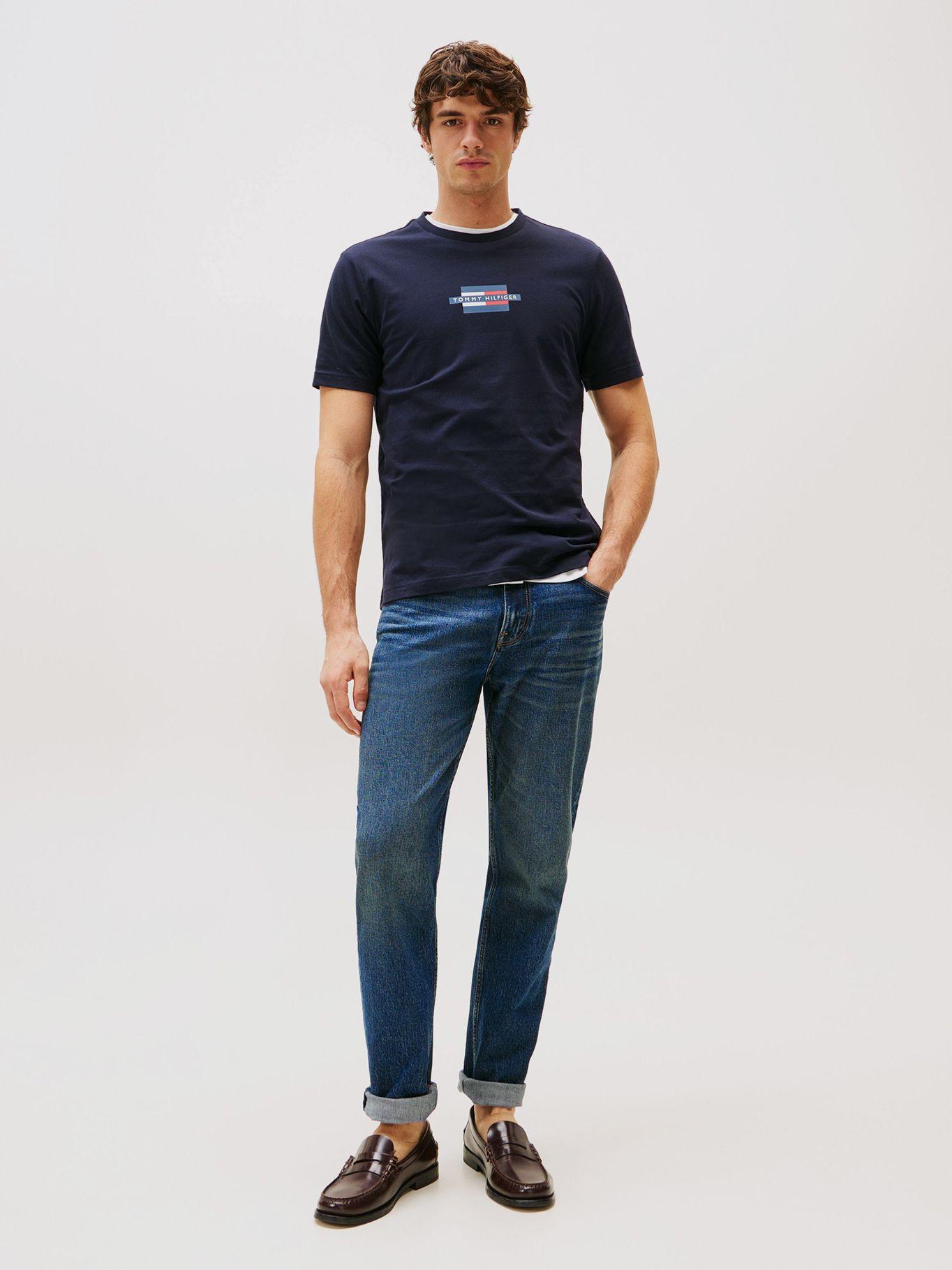 Polera Flag Box Logo Azul Tommy Hilfiger-1