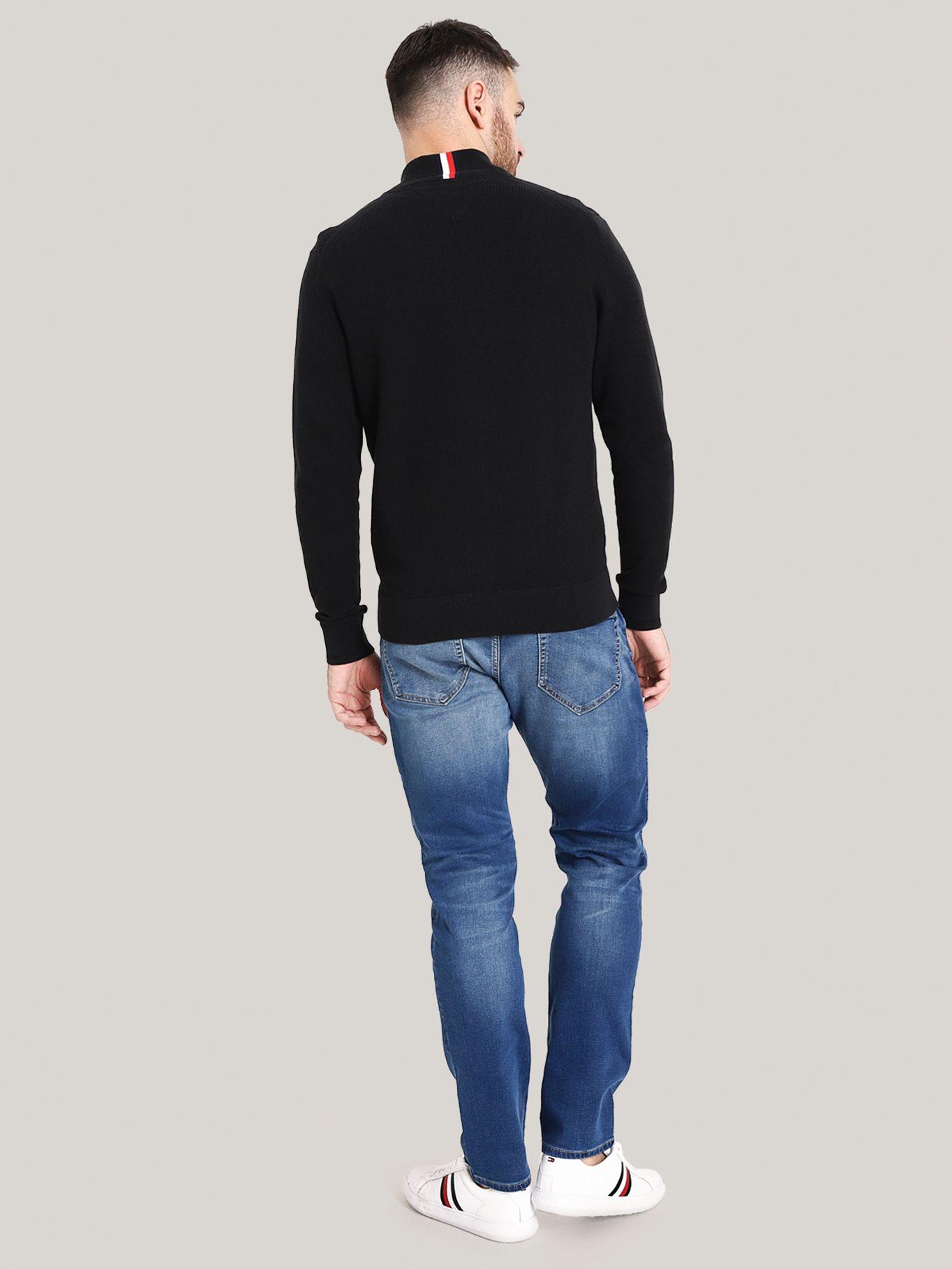 Sweater Texturizado Con Cierre Negro Tommy Hilfiger-2