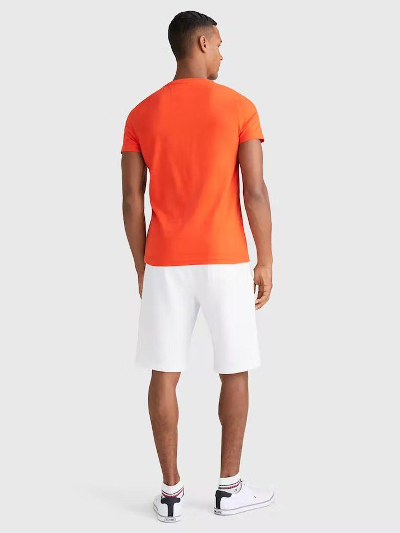 Polera Text Bar Logo Naranjo Tommy Hilfiger-2
