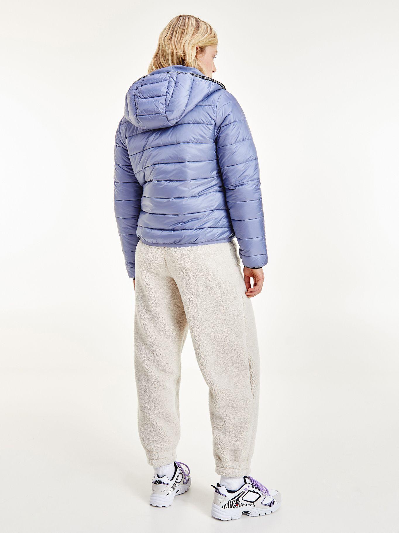Chaqueta Quilted Tape Con Gorro Celeste Tommy Hilfiger-1