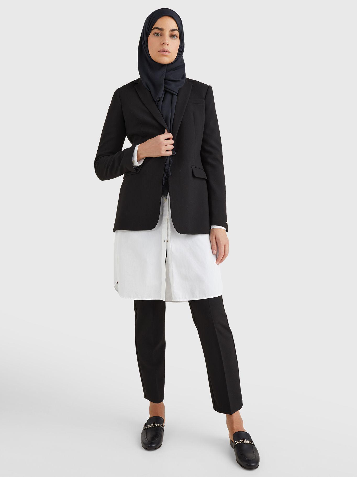 Blazer Simple De Corte Regular Negro Tommy Hilfiger-4