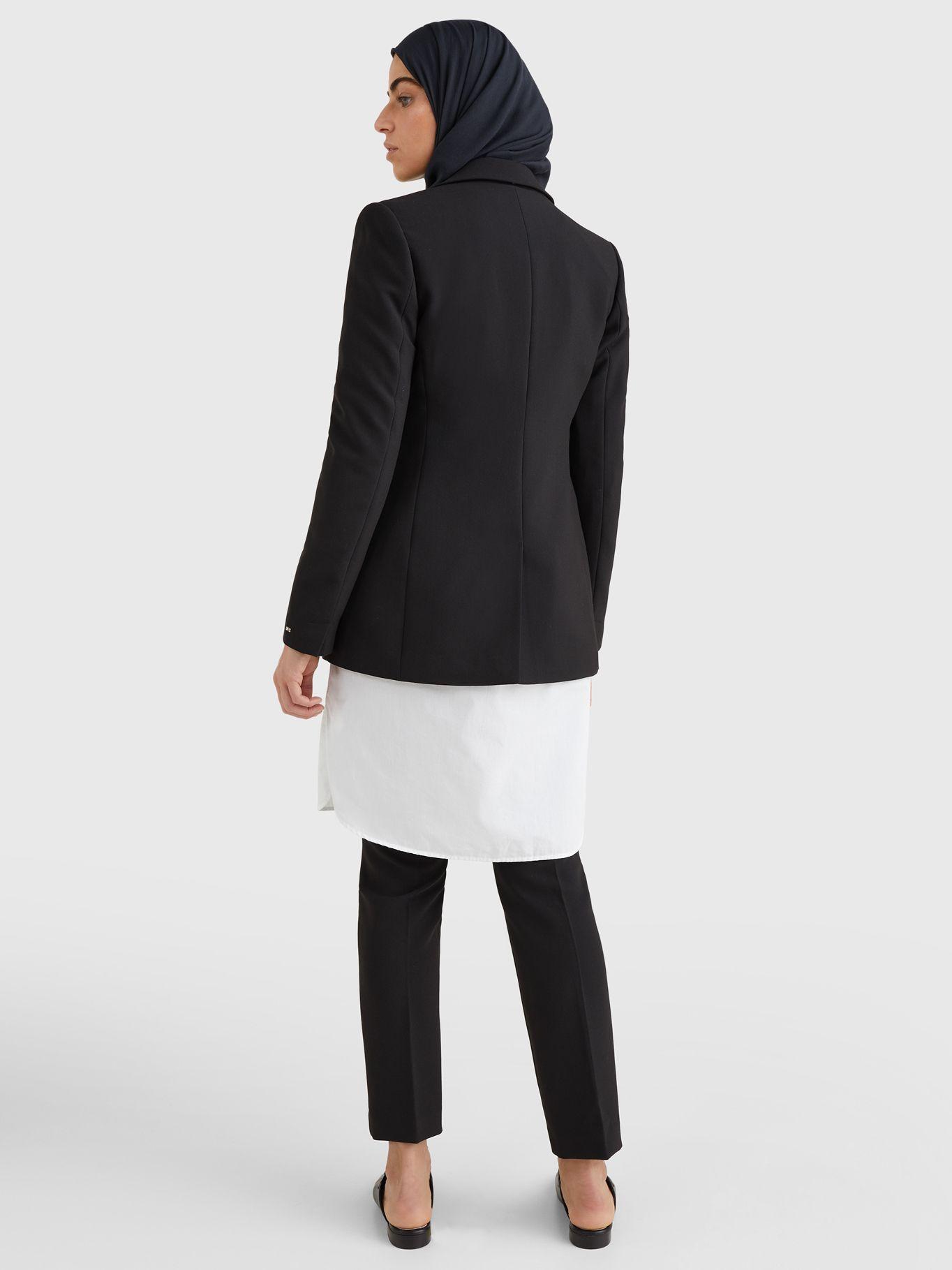 Blazer Simple De Corte Regular Negro Tommy Hilfiger-1