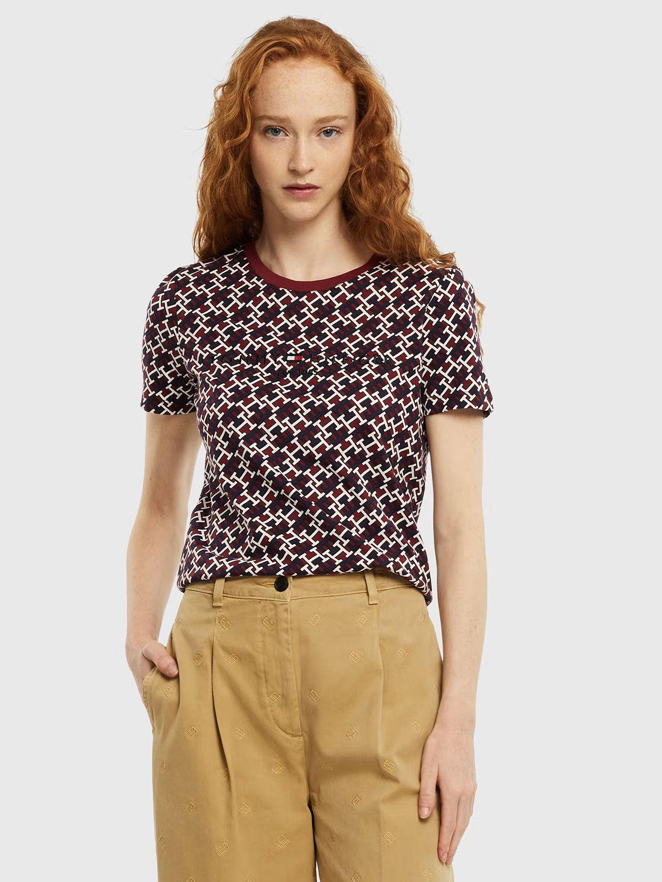 Polera Monogram Print Regular Fit Azul Tommy Hilfiger-0