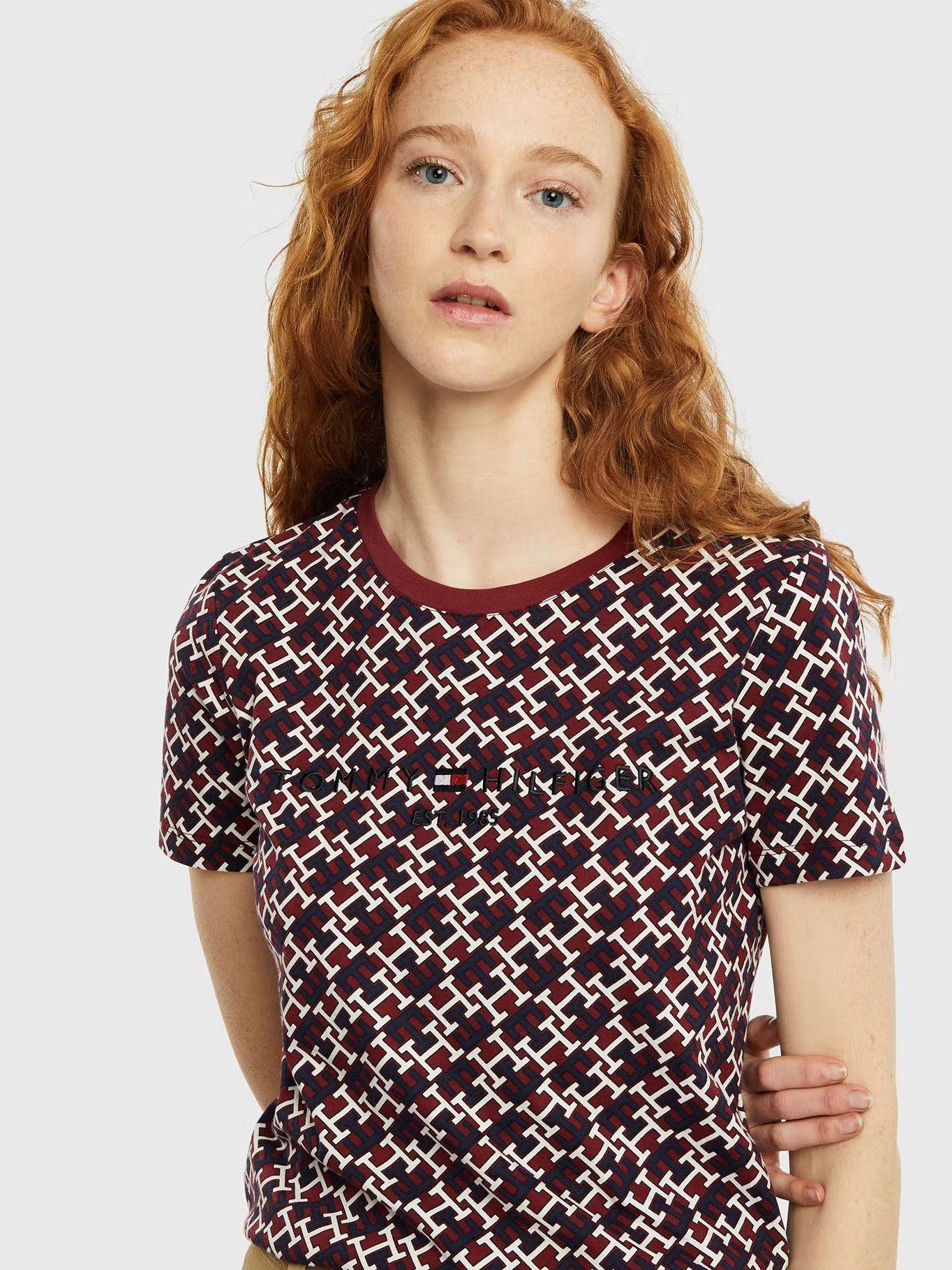 Polera Monogram Print Regular Fit Azul Tommy Hilfiger-3