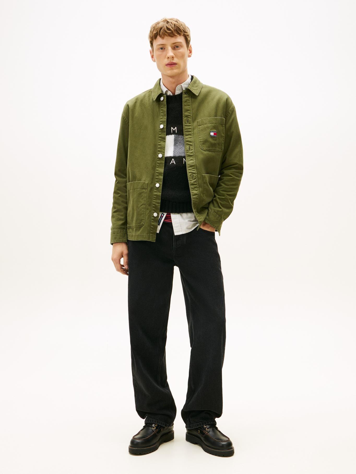 Sobrecamisa Oversize Con Parche Tommy Jeans Verde-1
