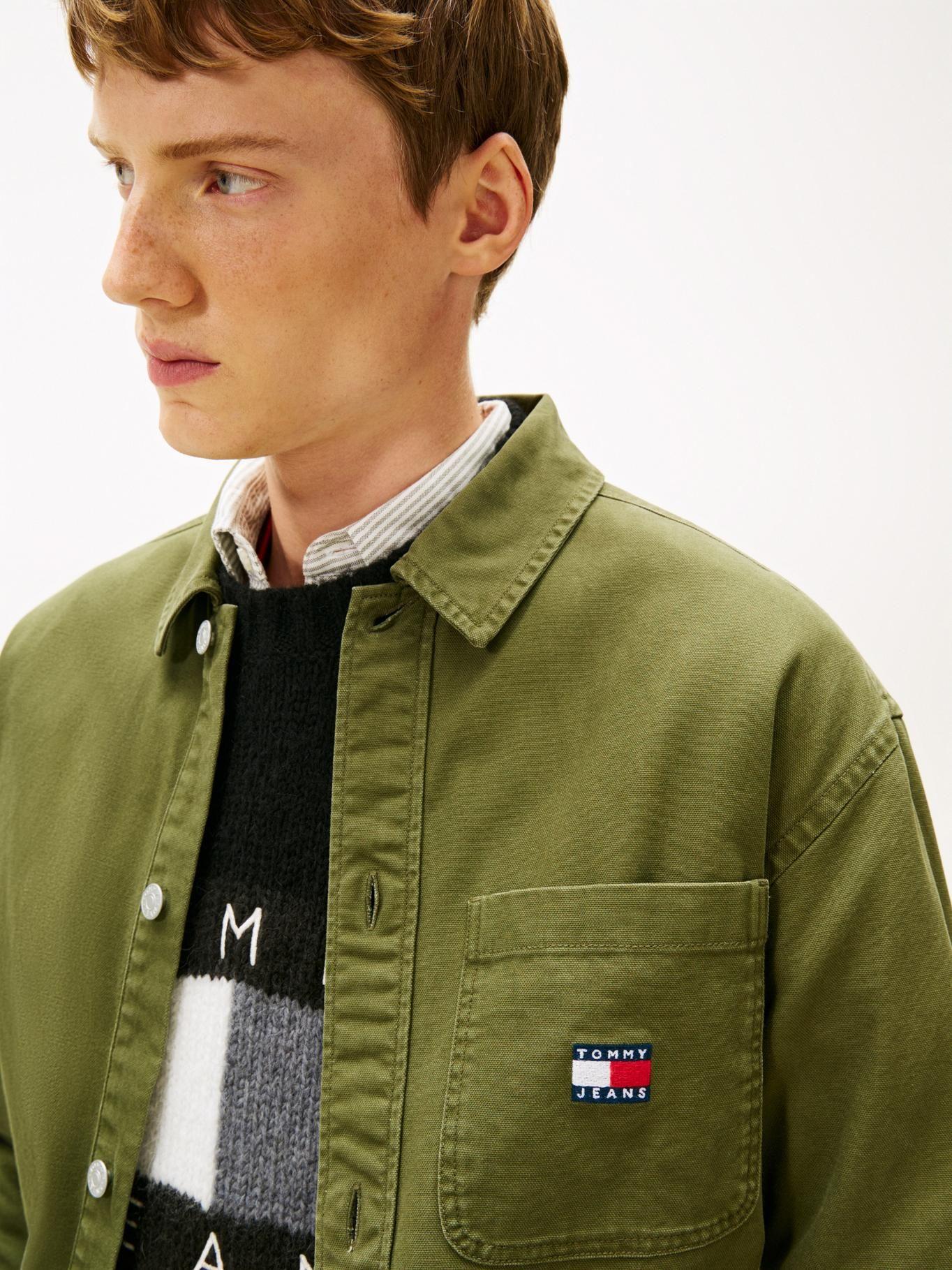 Sobrecamisa Oversize Con Parche Tommy Jeans Verde-3