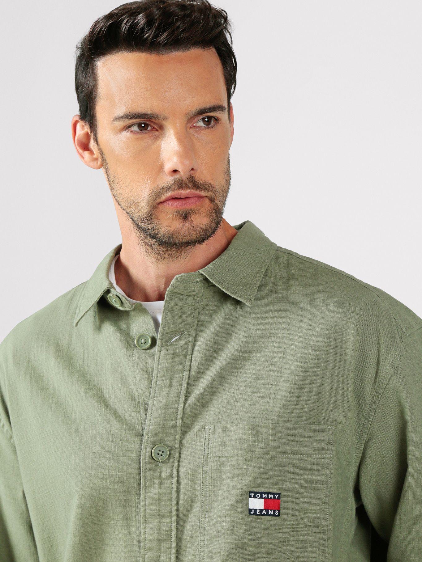 Camisa Oversize Texturizada Verde Tommy Jeans-4