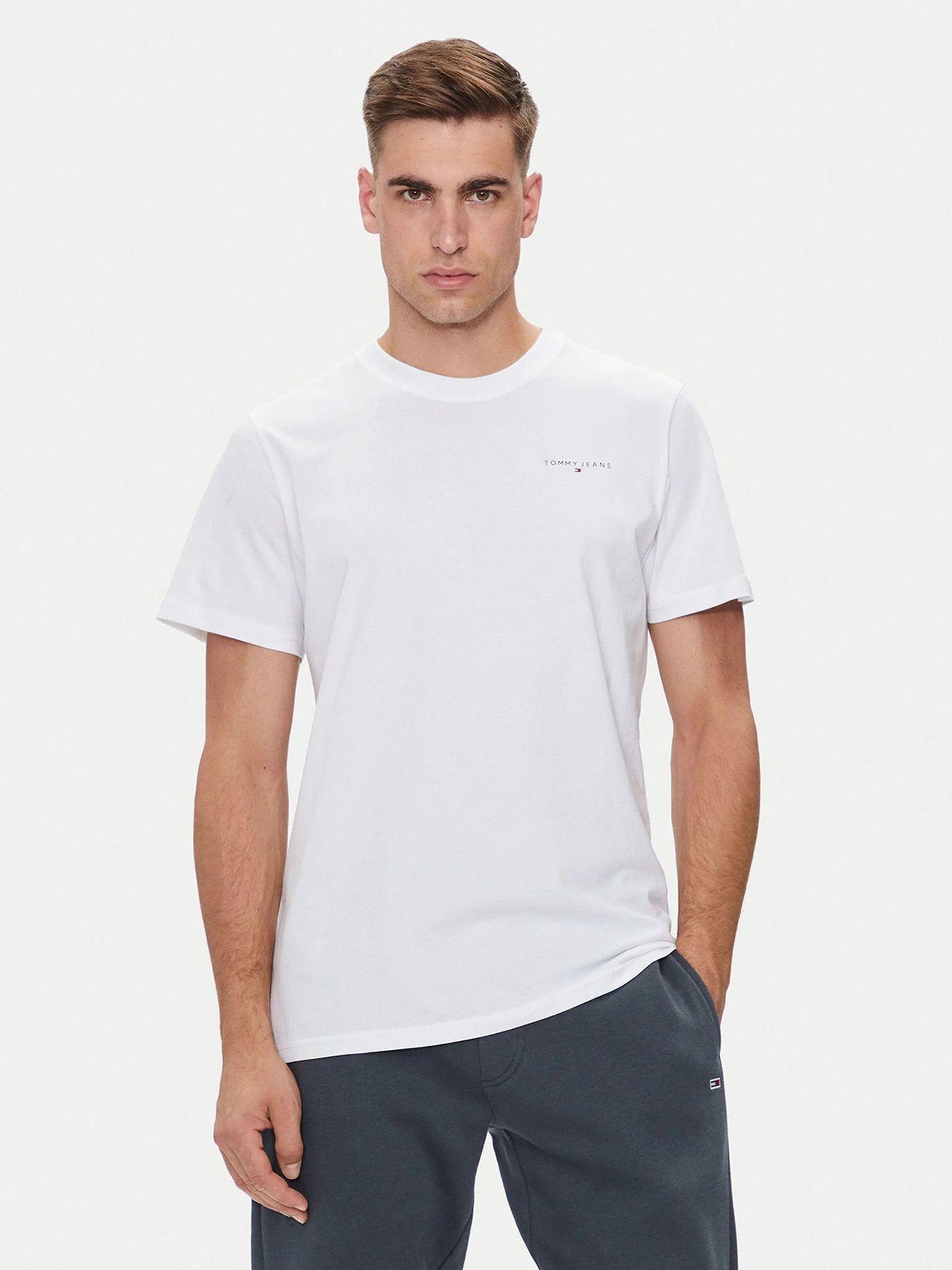 Polera Logo Slim Fit Blanco Tommy Jeans-0