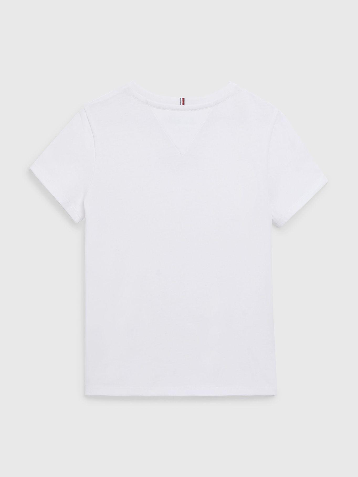 Polera De Niña Logo Grafico Blanco Tommy Hilfiger-1