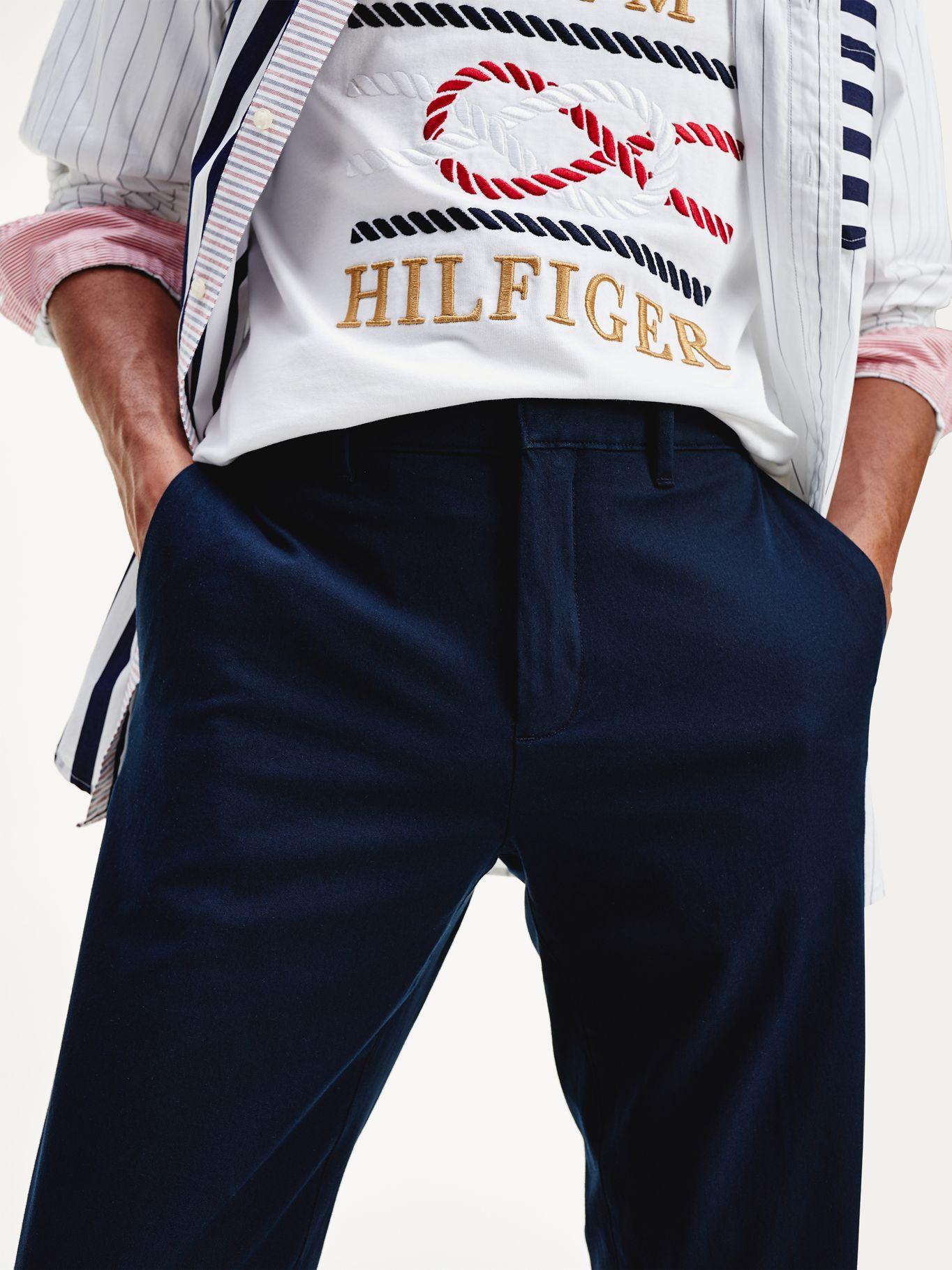Pantalón Chino Th Flex Cónico Azul Tommy Hilfiger-2