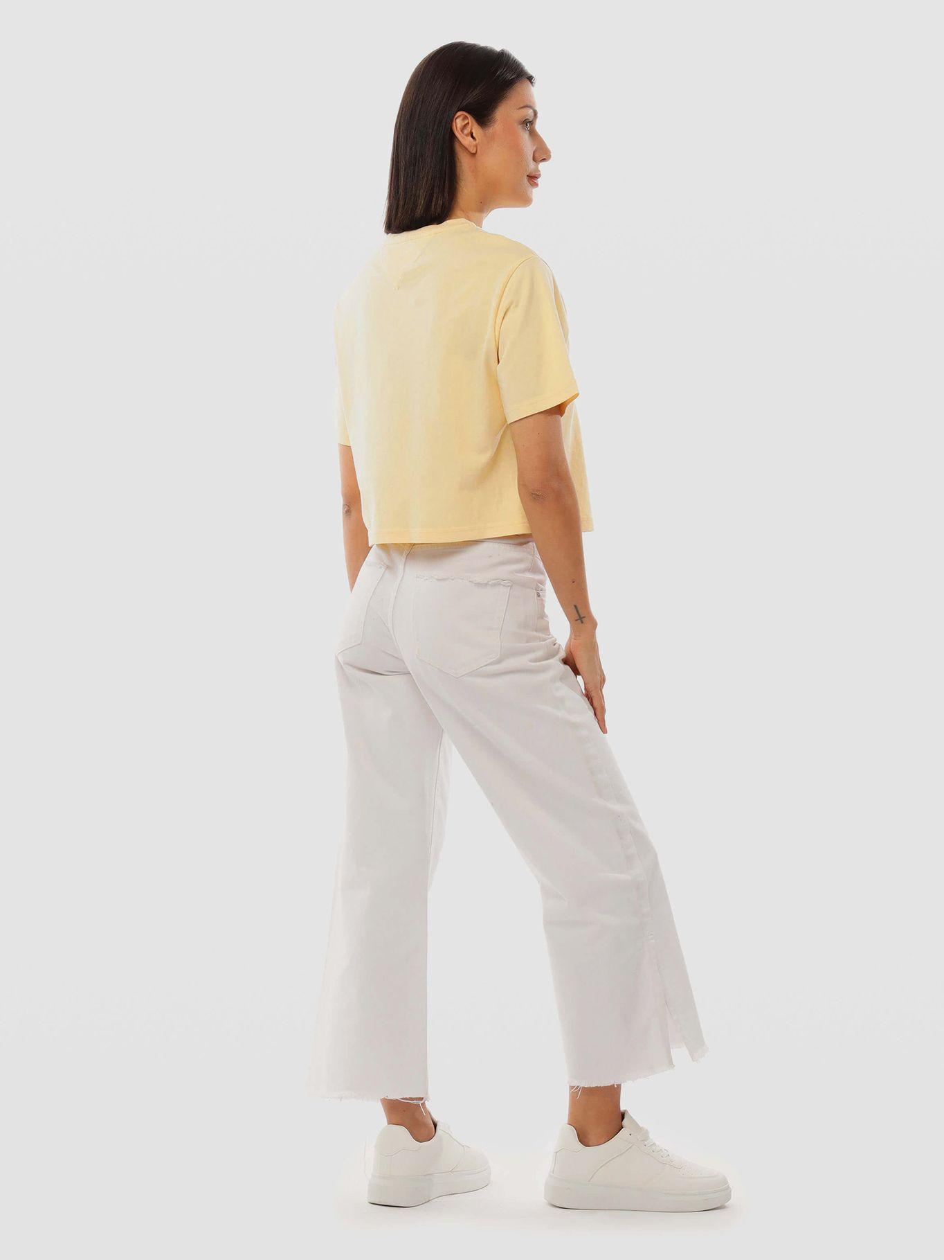 Polera Tonal Crest Logo Amarillo Tommy Jeans-2