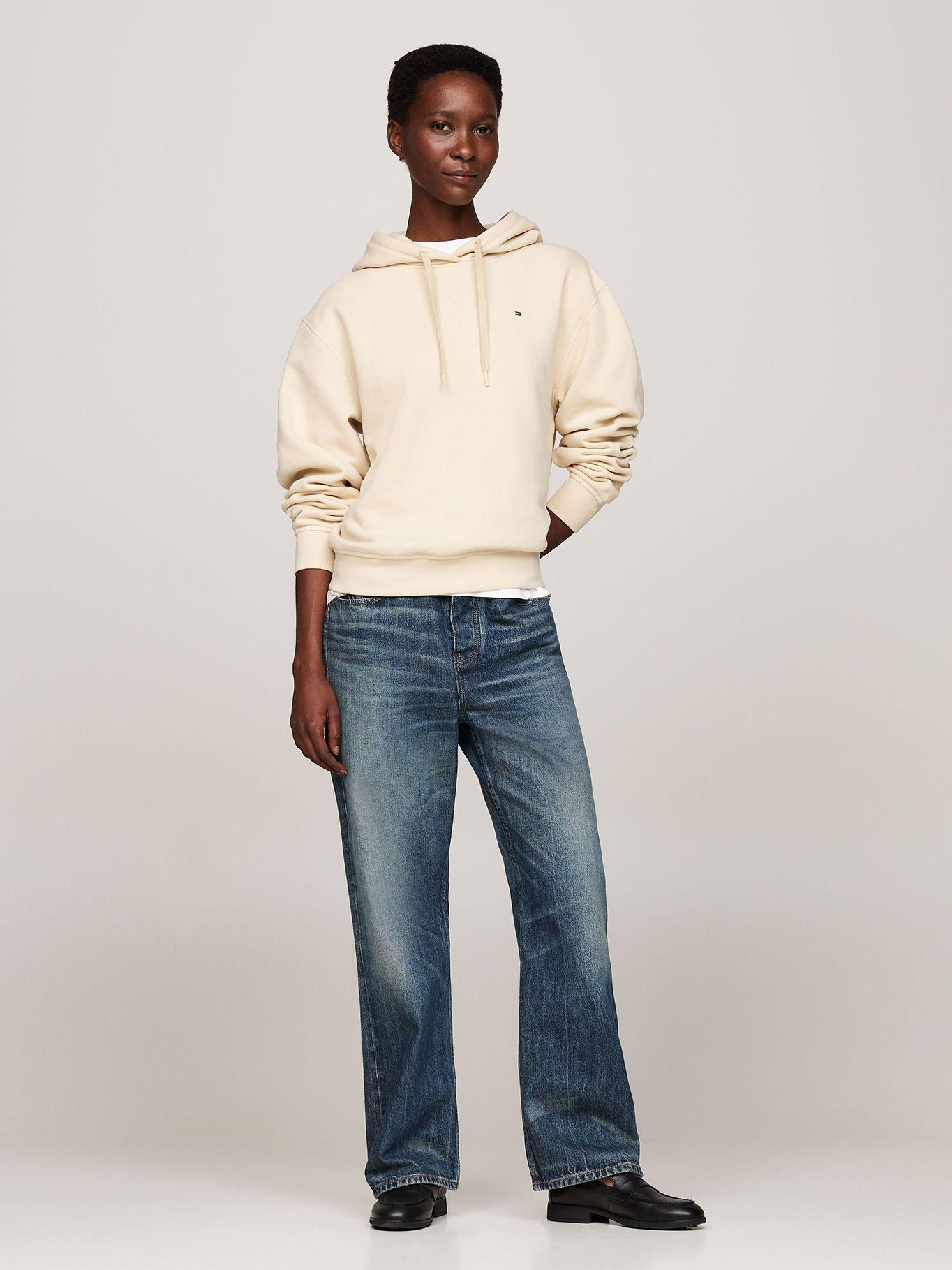 Polerón Hoodie Con Logo Bordado Beige Tommy Hilfiger-1