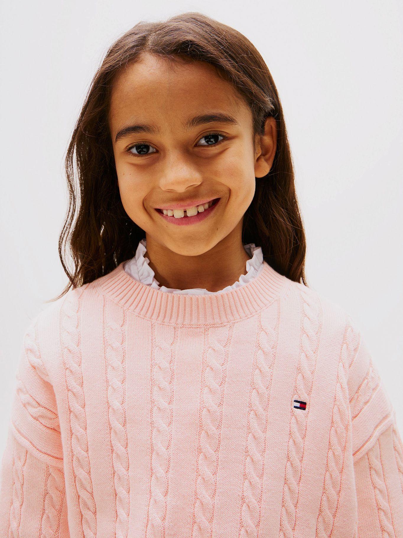 Sweater De Punto Corte Amplio Rosado Tommy Hilfiger-3