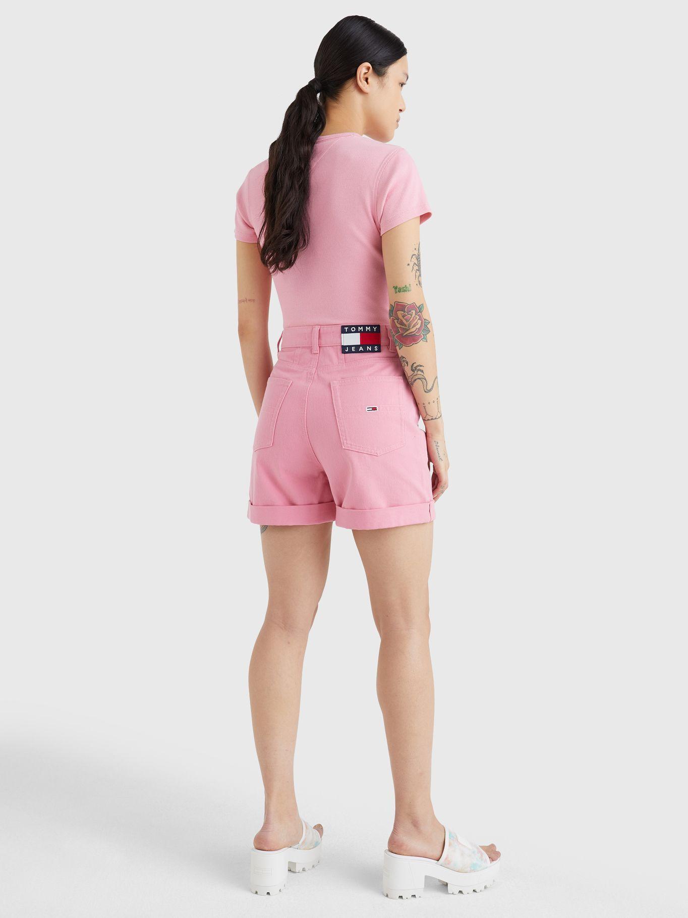 Short Mom Talle Alto Rosado Tommy Hilfiger-1