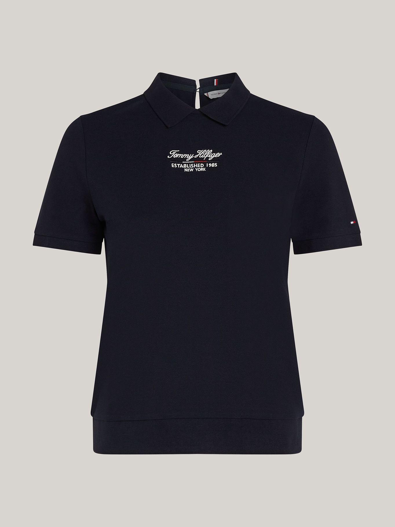 Polo Con Logo Script Regular Fit Azul Tommy Hilfiger-4