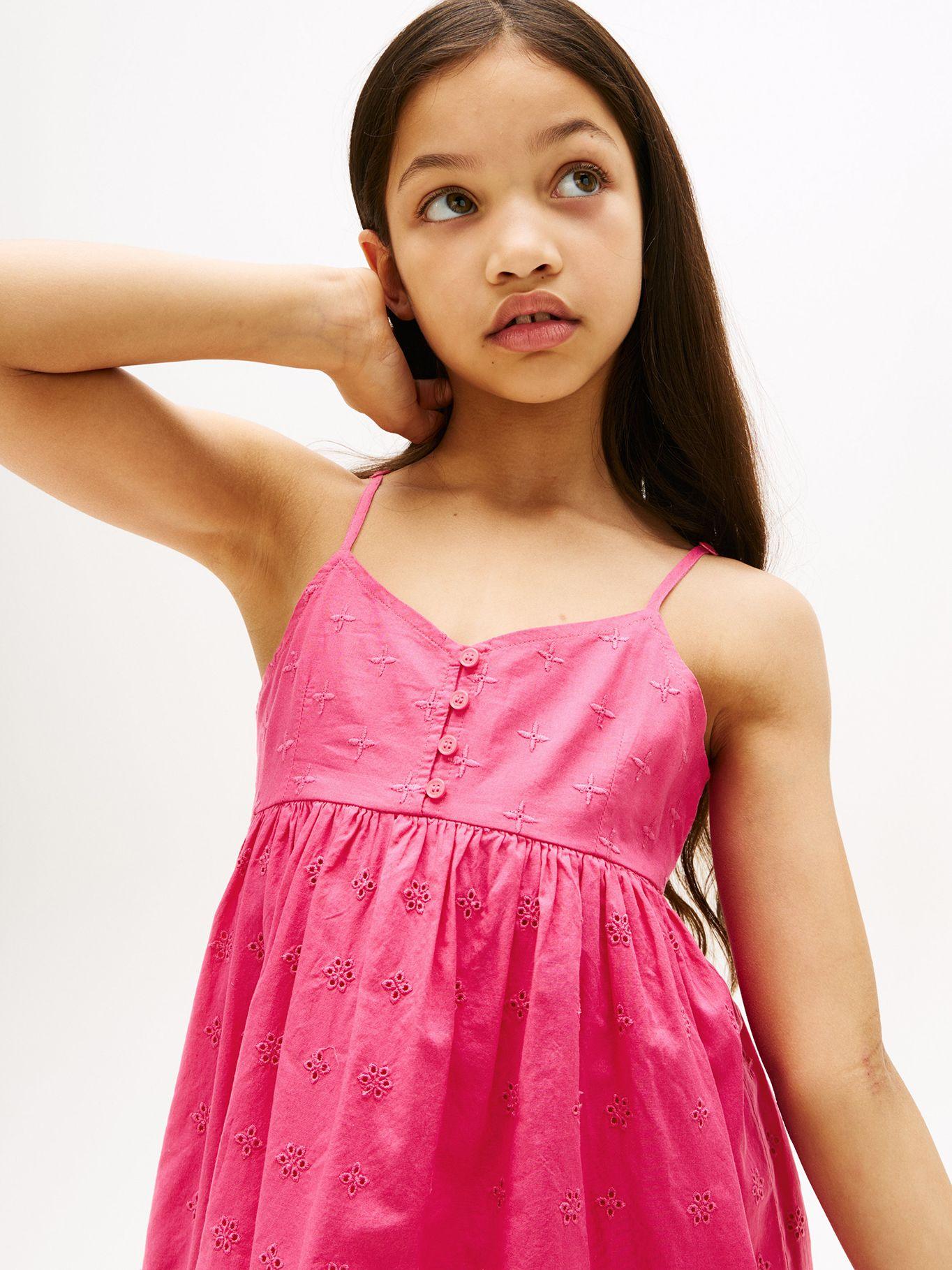 Vestido Broderie Solid Rosado Tommy Hilfiger-3