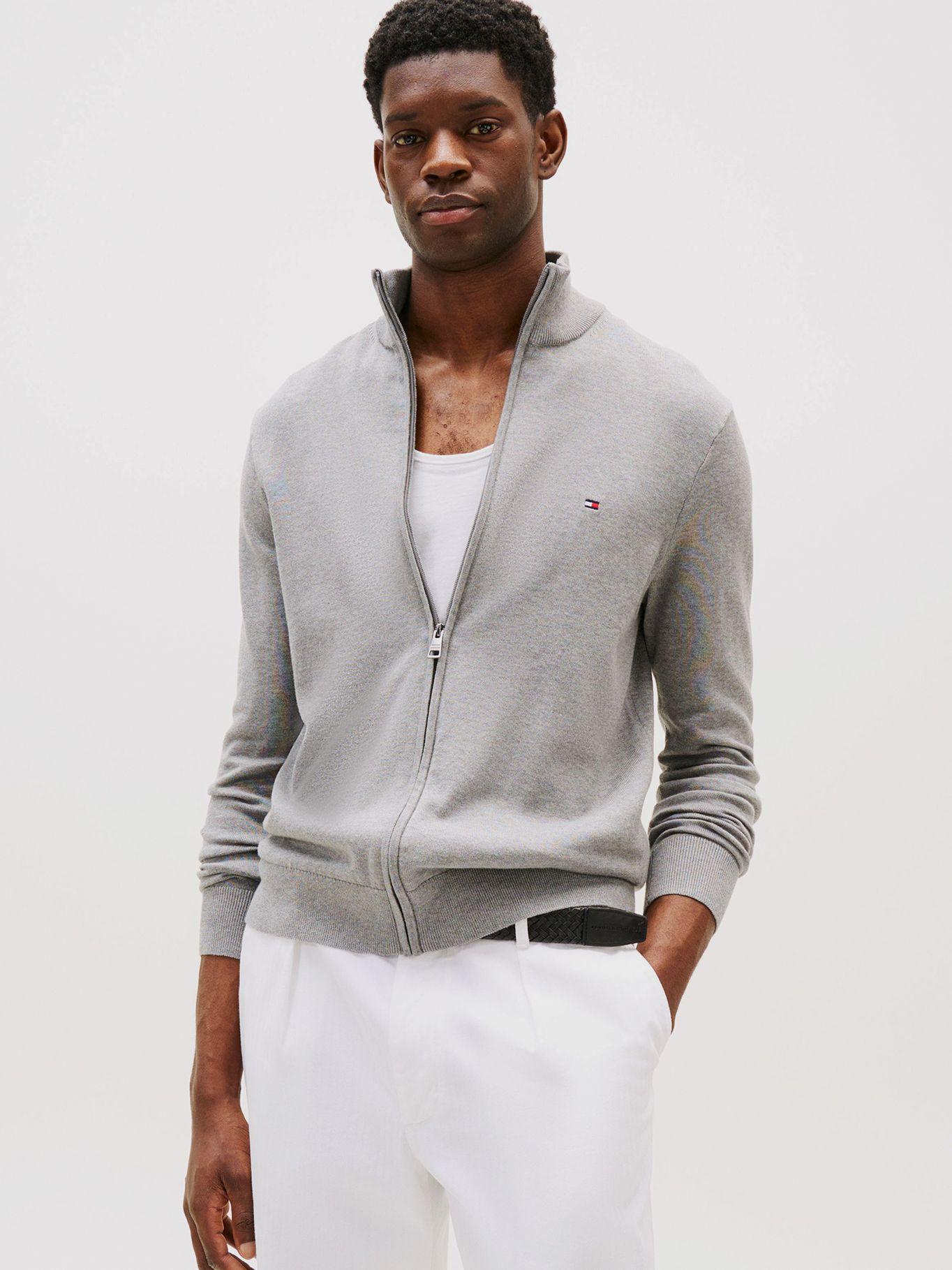 Sweater Essential Cotton Con Cierre Gris Tommy Hilfiger-0