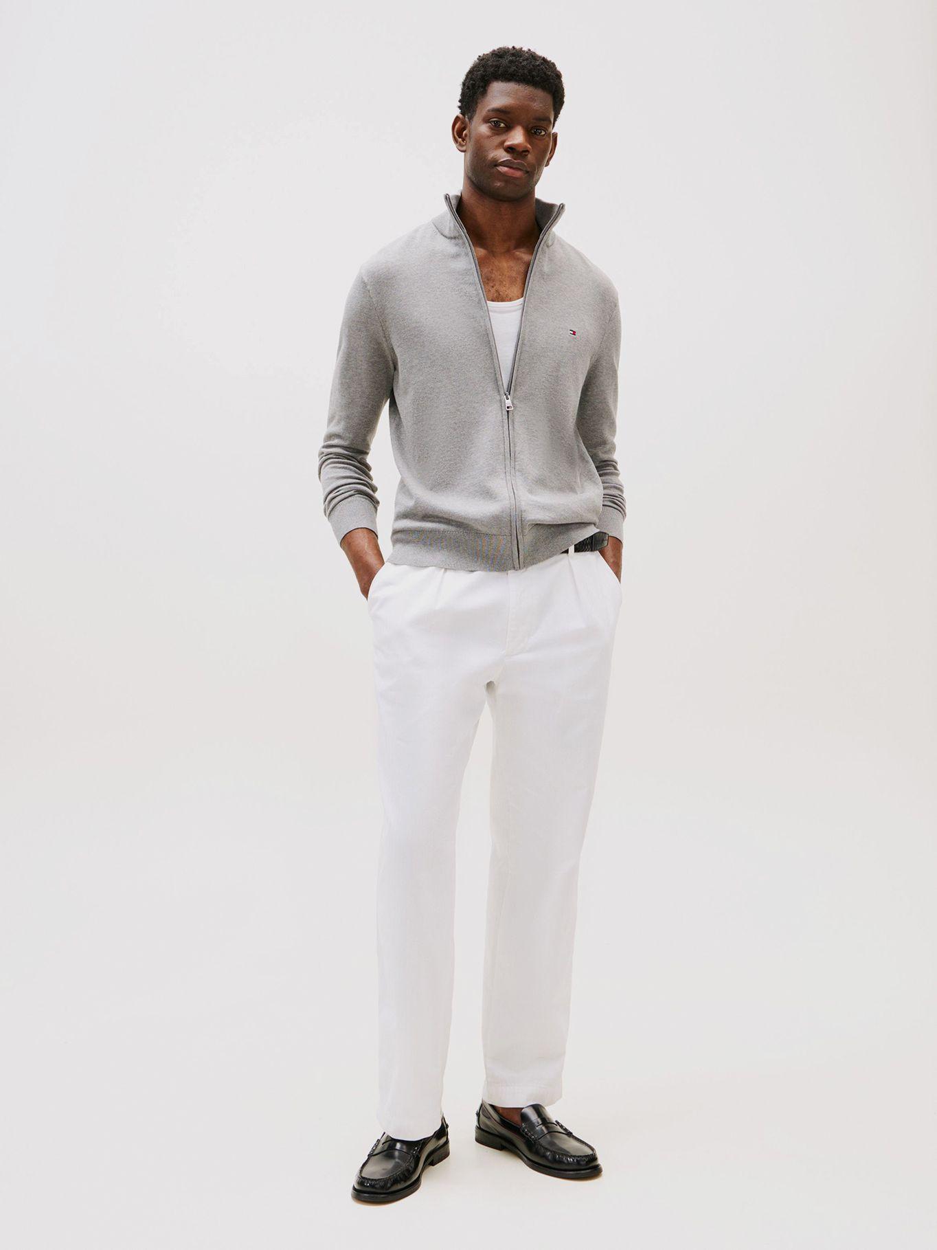 Sweater Essential Cotton Con Cierre Gris Tommy Hilfiger-1