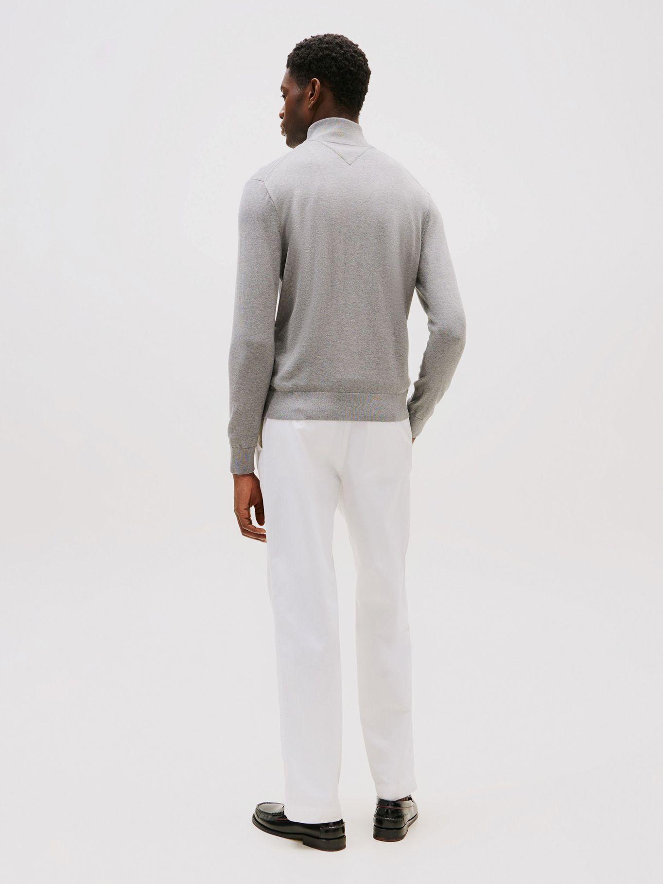 Sweater Essential Cotton Con Cierre Gris Tommy Hilfiger-2