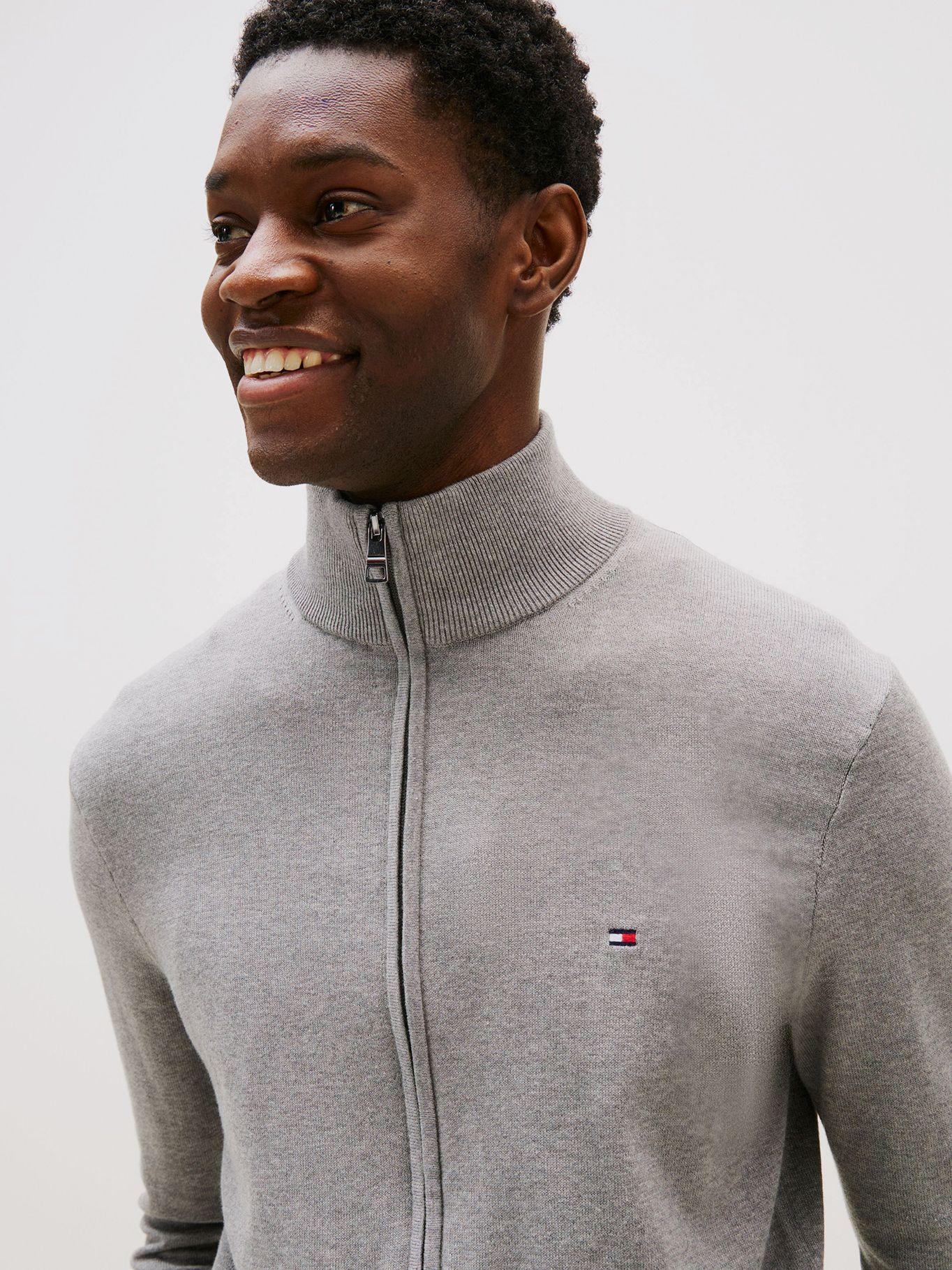 Sweater Essential Cotton Con Cierre Gris Tommy Hilfiger-3