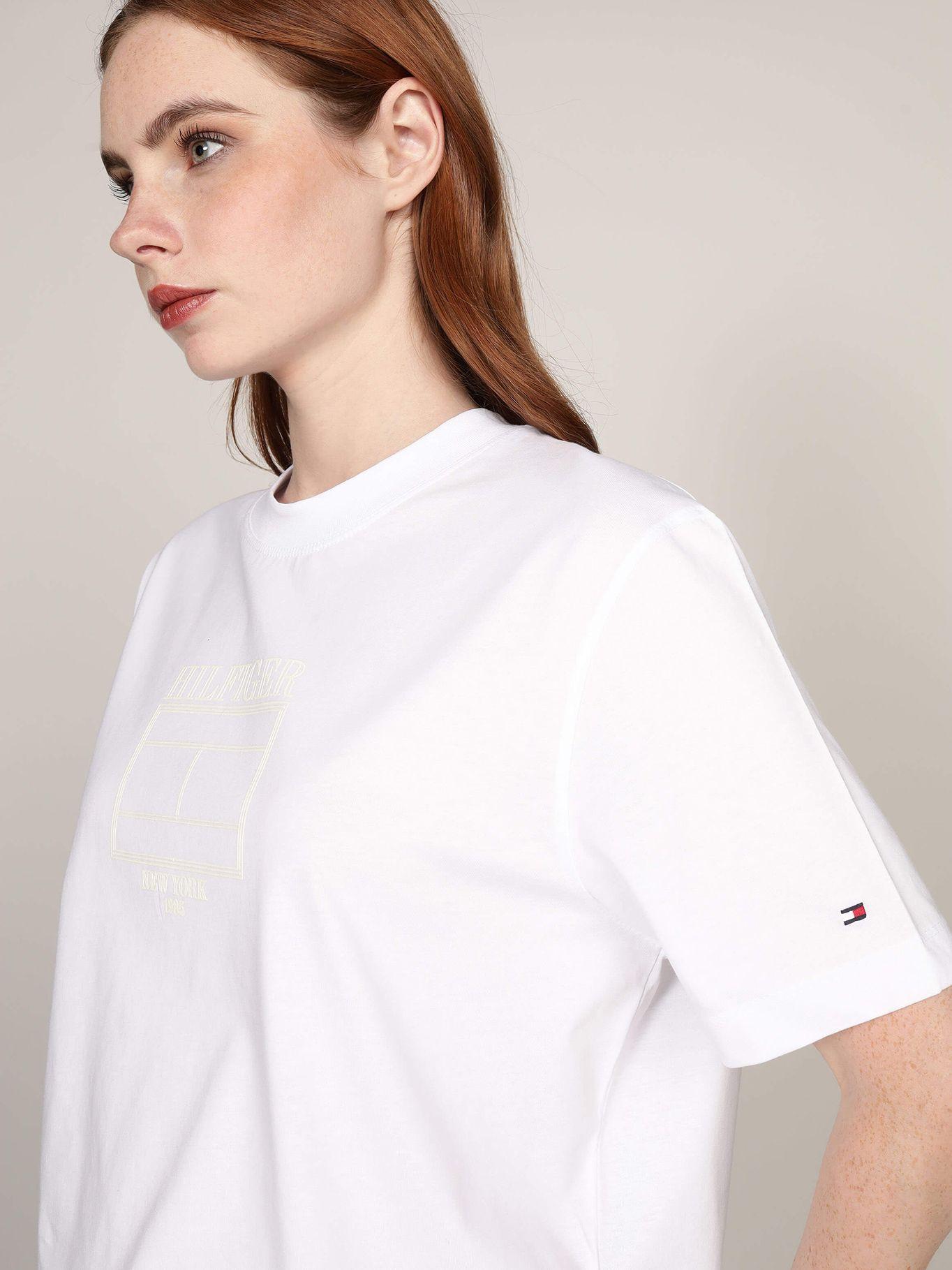 Polera Outline Flag Logo Blanco Tommy Hilfiger-3