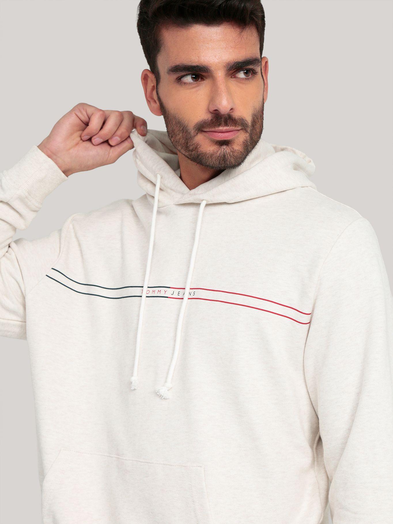 Polerón Hoodie Entry Graphic Logo Blanco Tommy Jeans-4