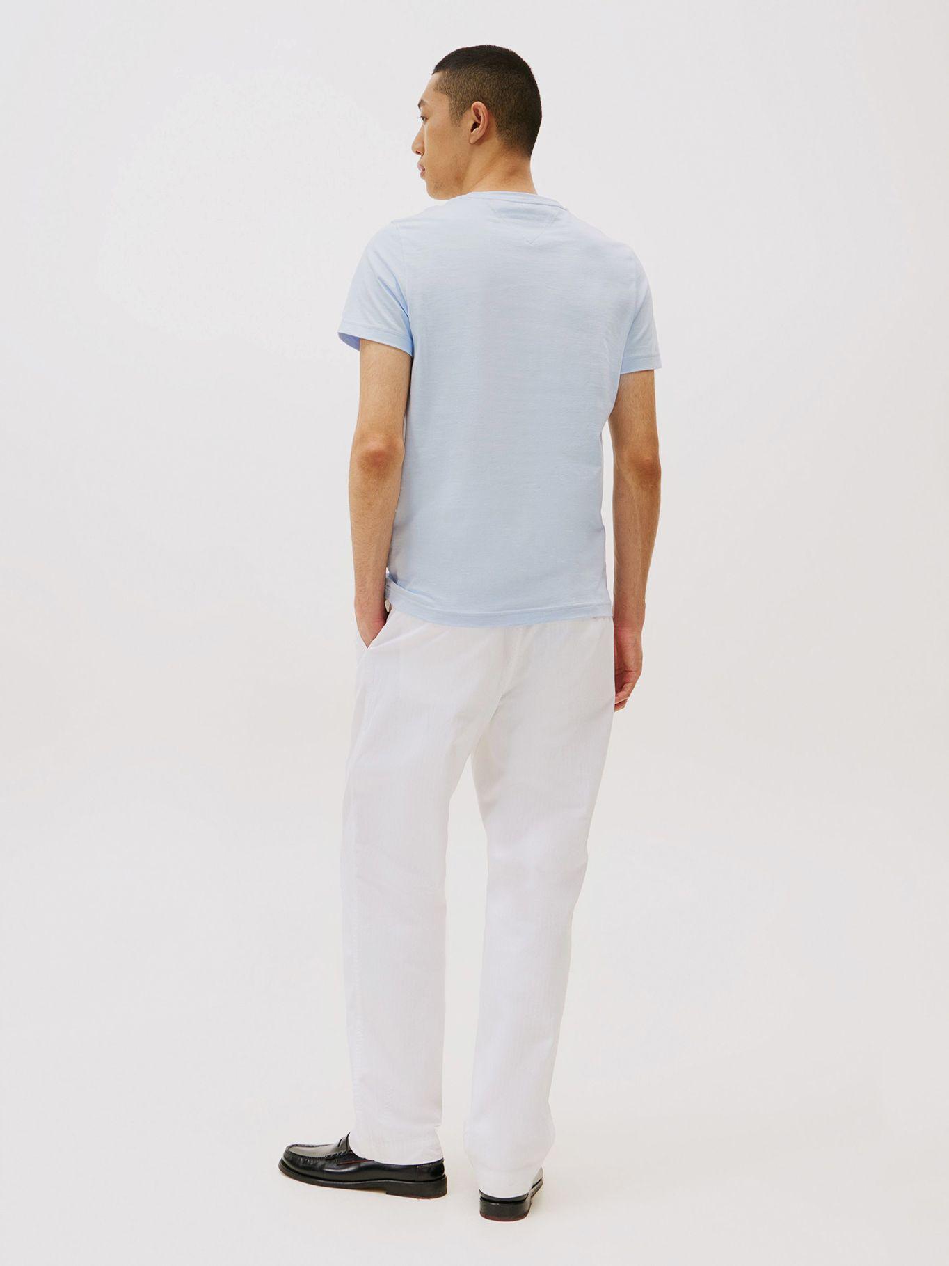 Polera Organic Cotton Logo-Slim Celeste Tommy Hilfiger-2
