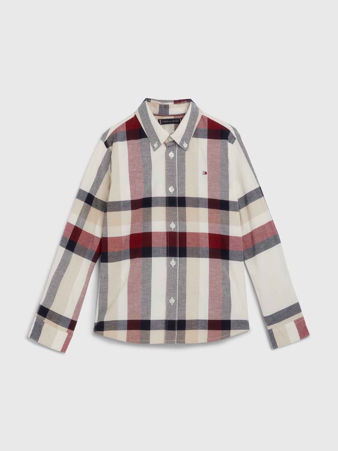 Camisa Global Stripe Check Rojo Tommy Hilfiger-0