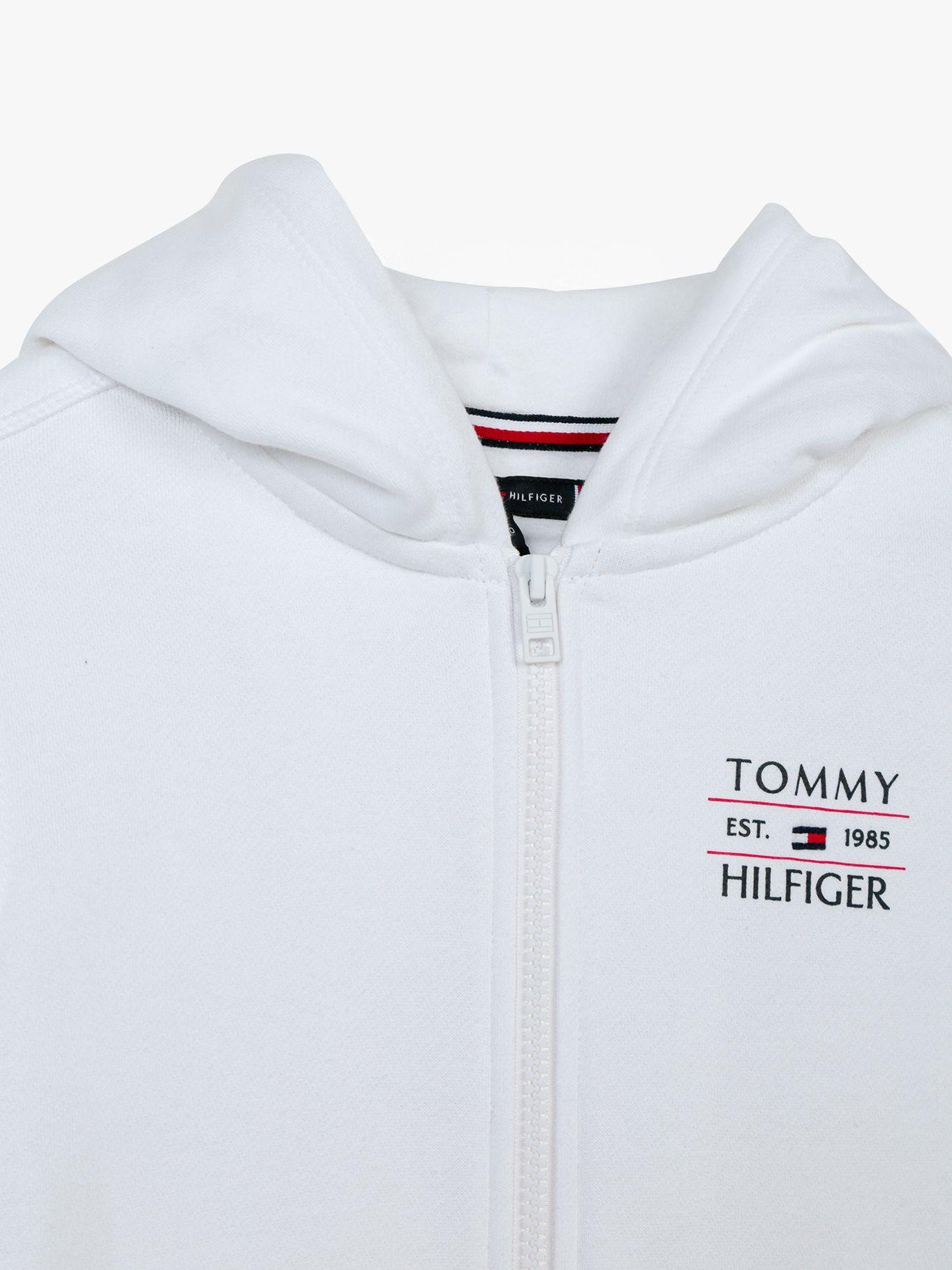 Polerón Con Gorro Y Cremallera Blanco Tommy Hilfiger-2