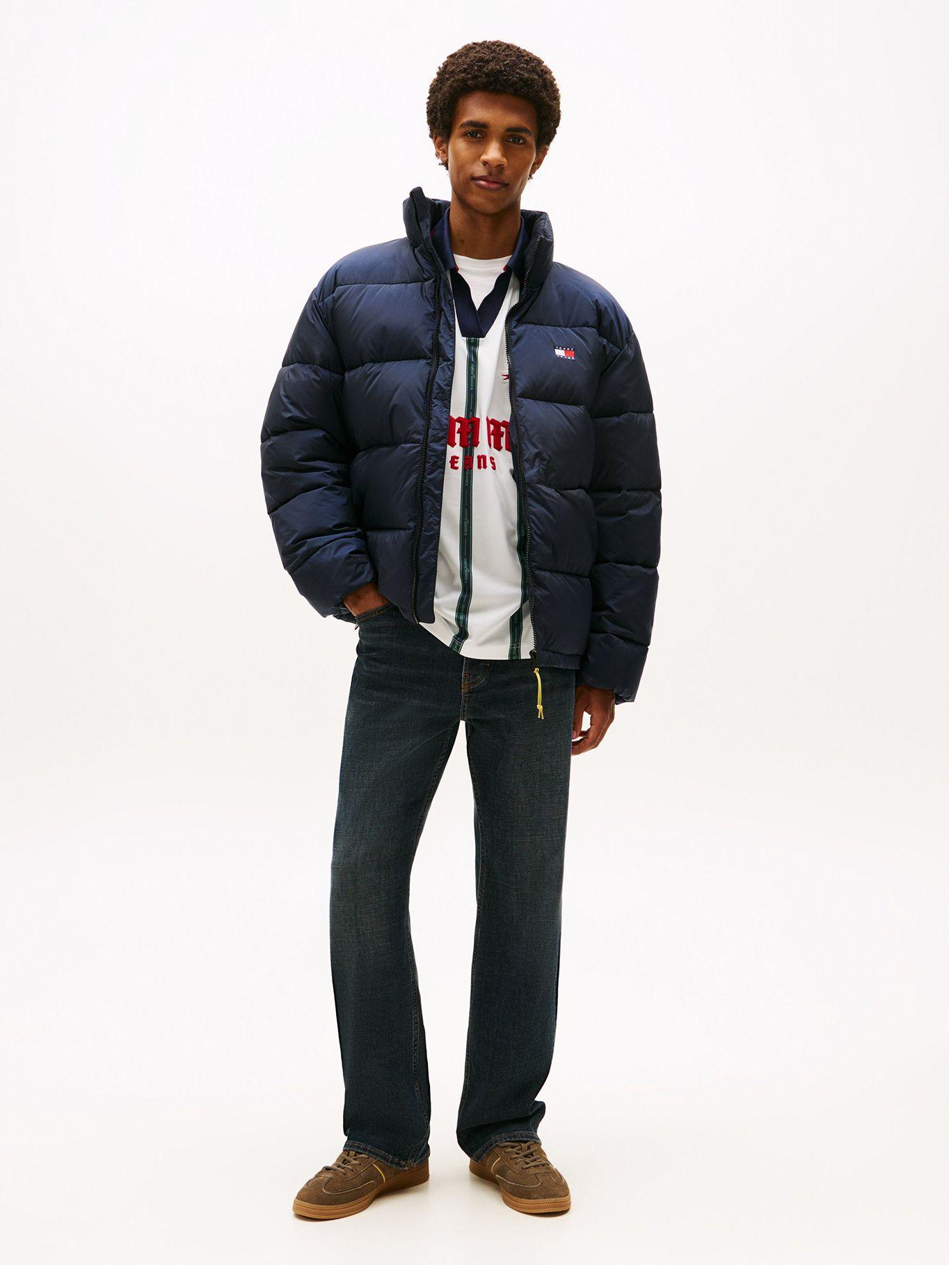 Parka Acolchada Con Efecto Arrugado Azul Tommy Jeans-1