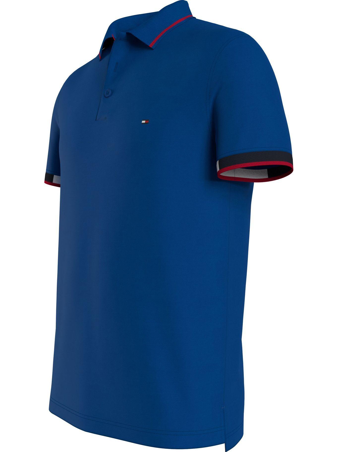 Polo Color Block Slim Fit Azul Tommy Hilfiger N22-2