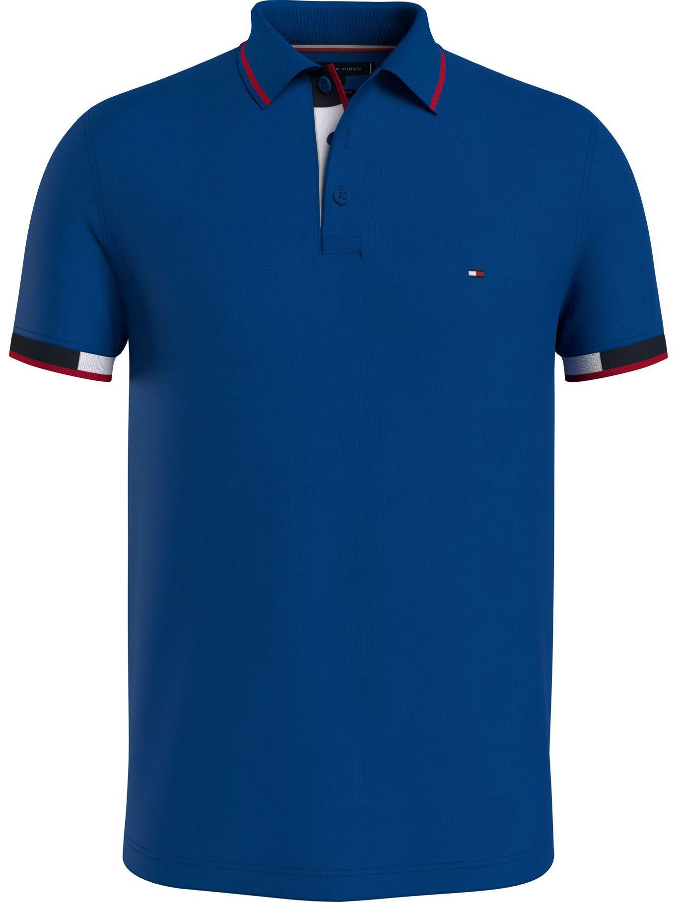 Polo Color Block Slim Fit Azul Tommy Hilfiger N22-0