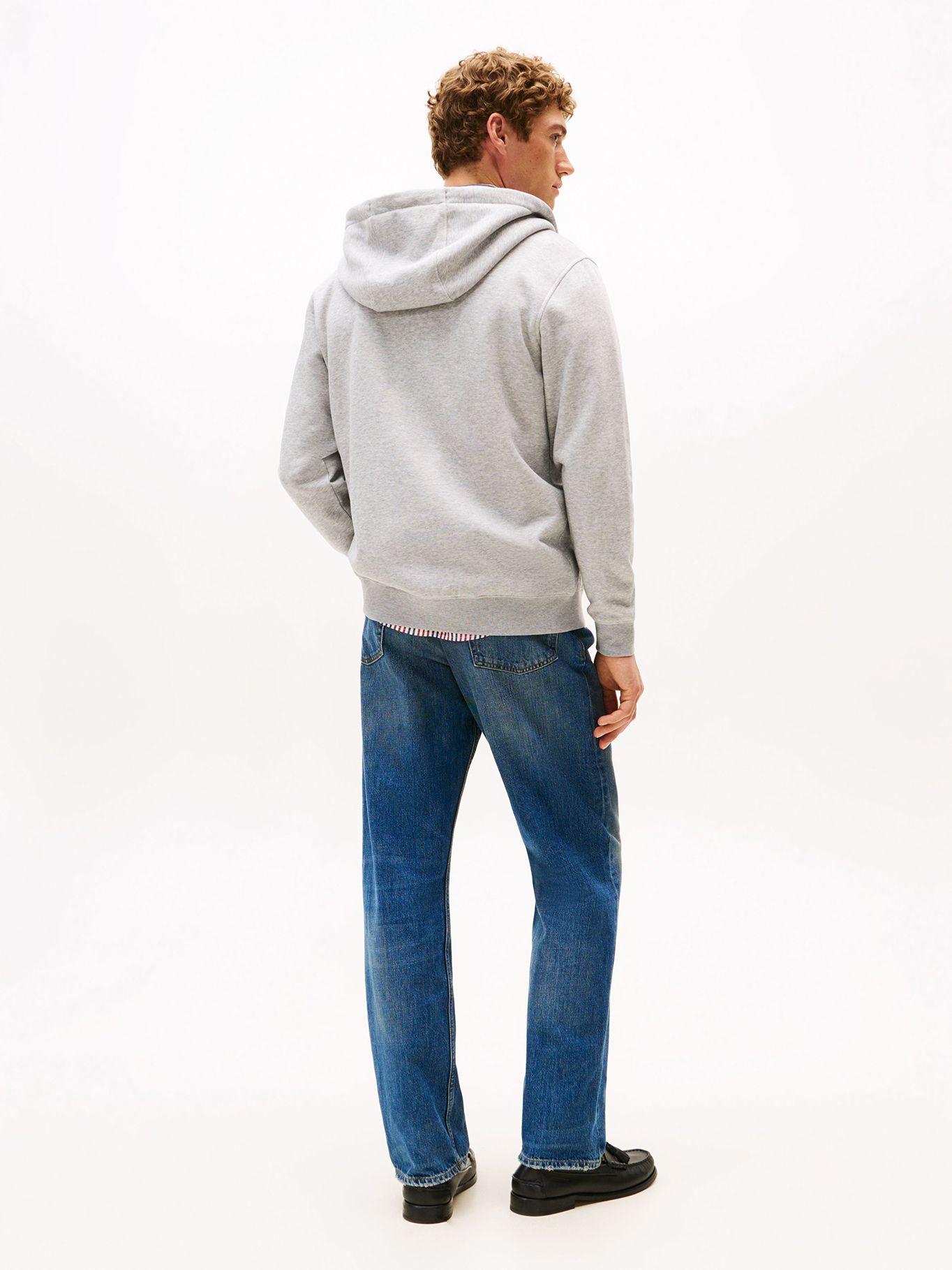 Polerón Hoodie Con Cierre Logo Gris Tommy Hilfiger-2