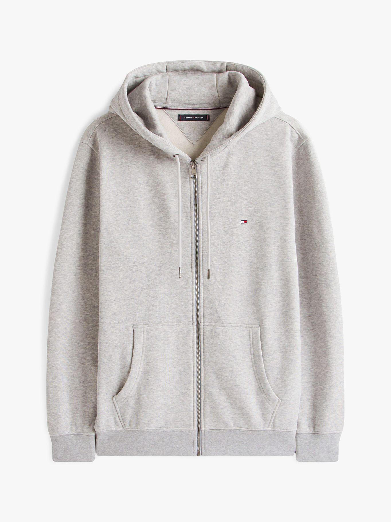 Polerón Hoodie Con Cierre Logo Gris Tommy Hilfiger-4