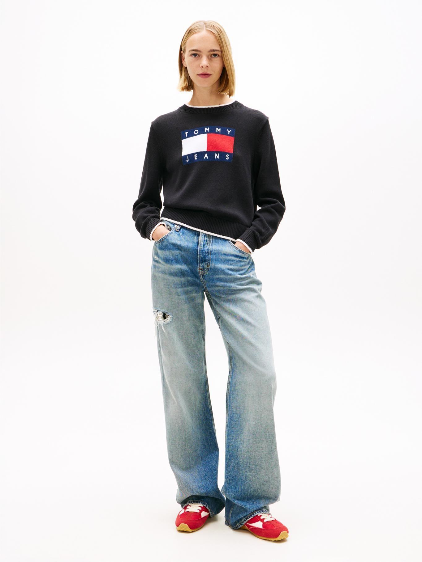 Sweater Ribeteado Con Logo-1