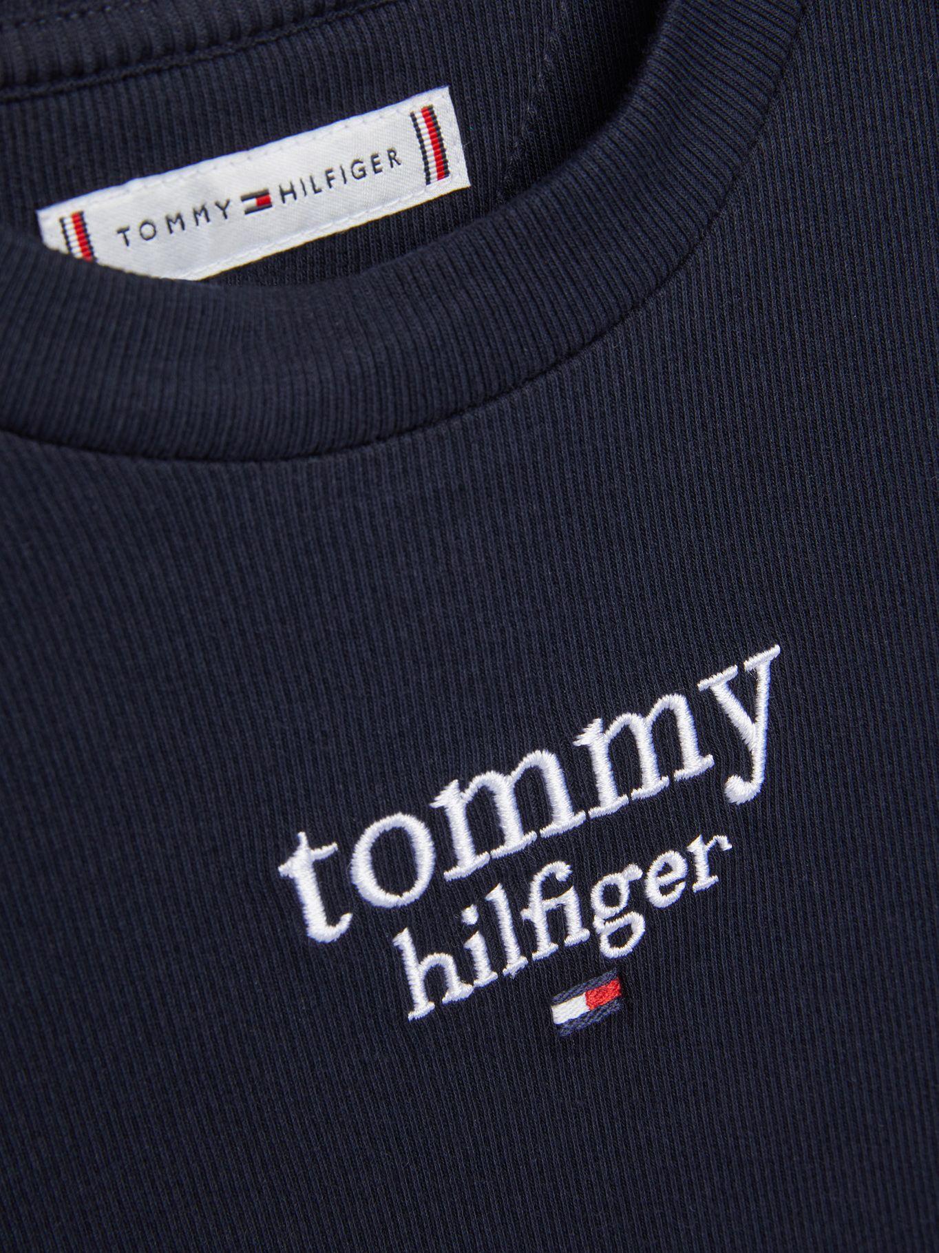 Polera Rib Con Logo Azul Tommy Hilfiger-2