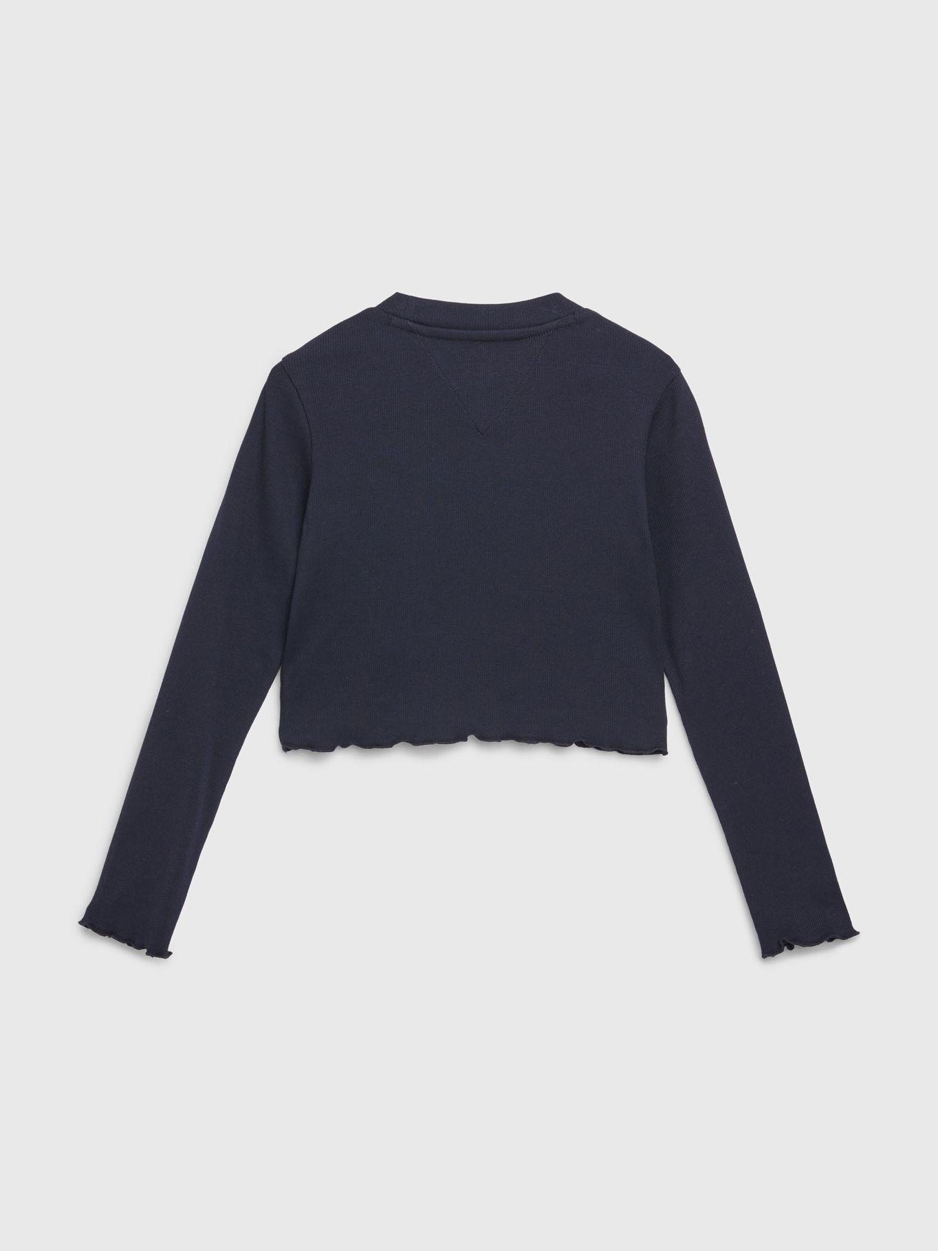 Polera Rib Con Logo Azul Tommy Hilfiger-1