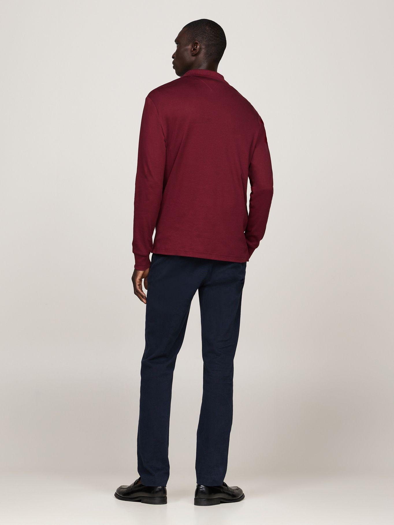 Polo Liquid Cotton Con Logo Burdeo Tommy Hilfiger-2