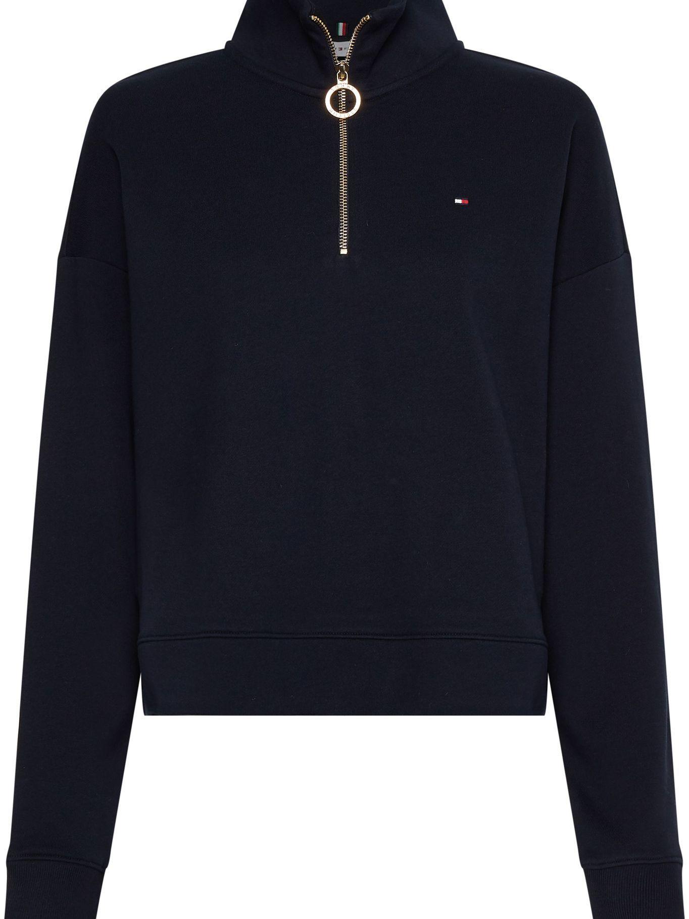 Polerón Relaxed Con Zip Azul Tommy Hilfiger JN2-0