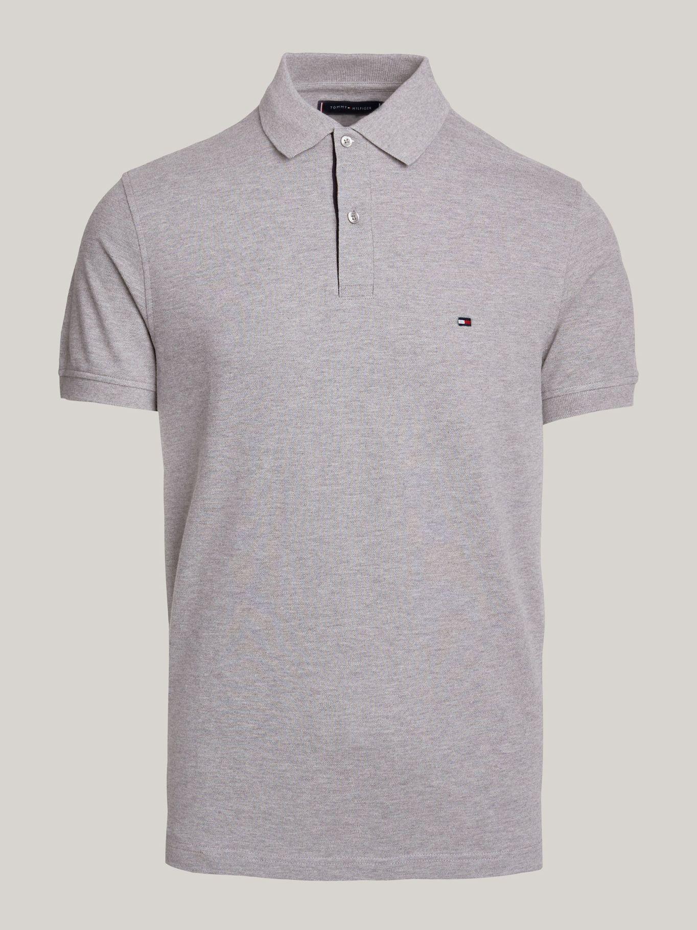 Polo Con Cinta Logo Distintiva Gris Tommy Hilfiger-4