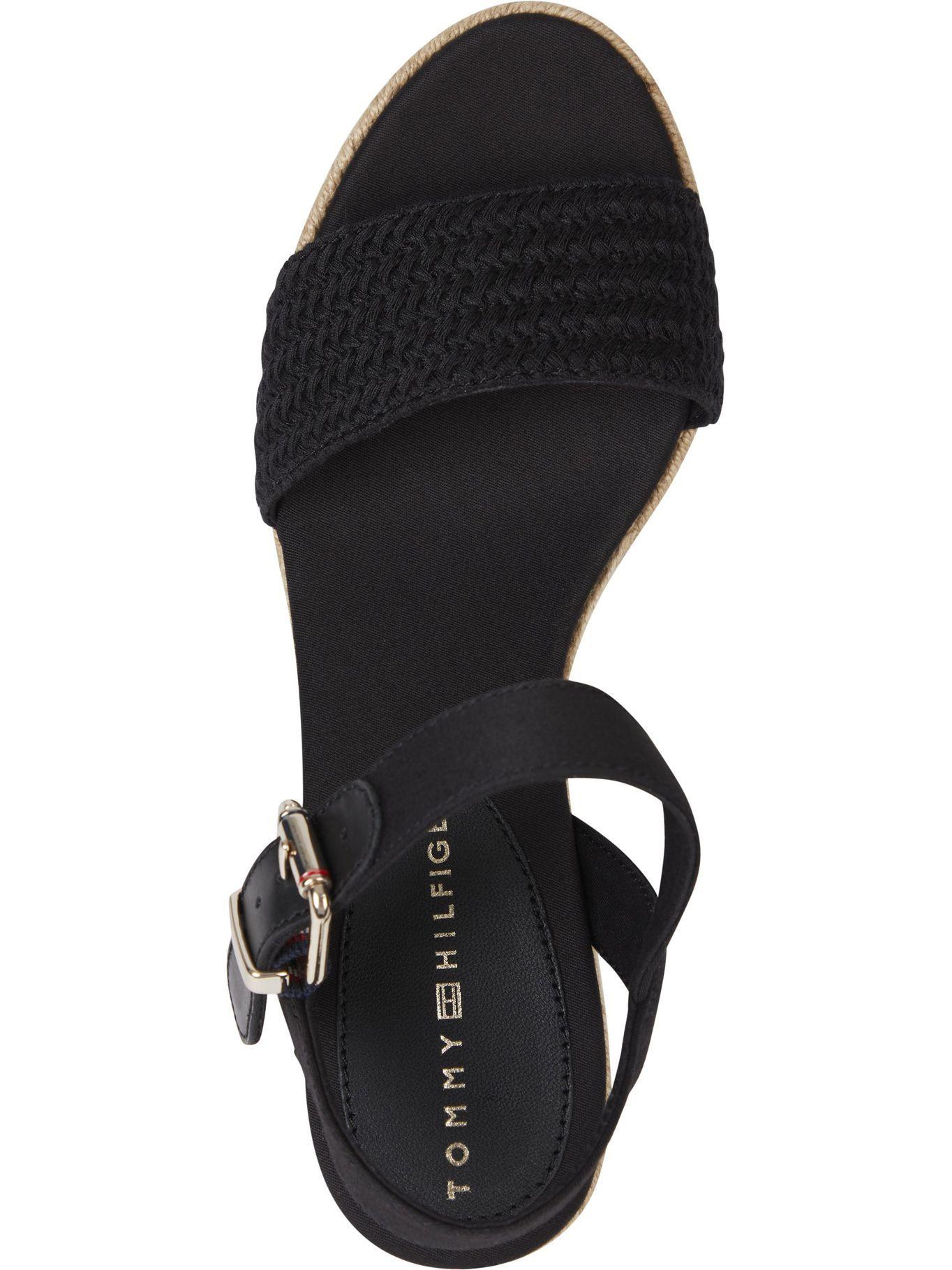 Sandalias Textured Negro Tommy Hilfiger JN2-1
