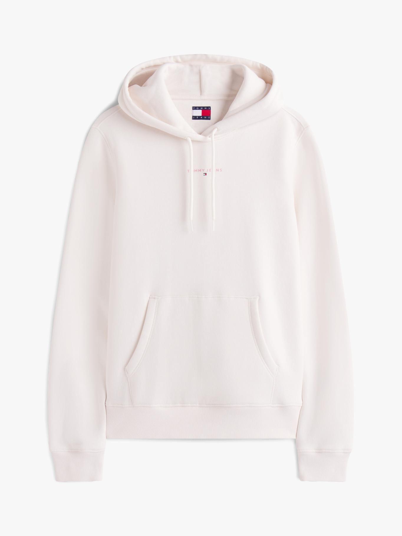 Polerón Hoodie Con Logo Lineal Blanco Tommy Jeans-4