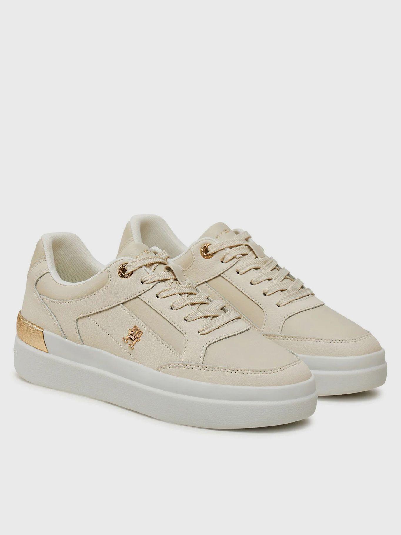 Zapatillas Feminine Court Con Logo Beige Tommy Hilfiger-0